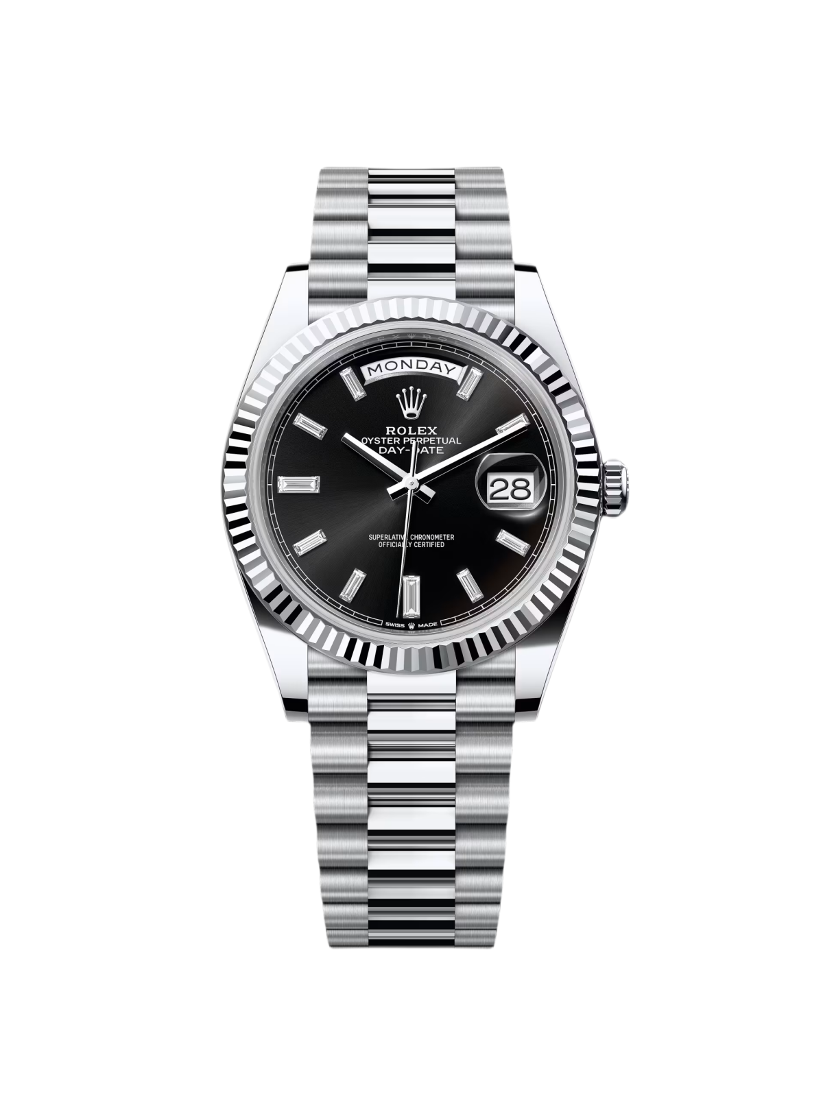 【Super Clone】ROLEX  Day-Date 40mm  Black Diamonds Dial 228236-0004
