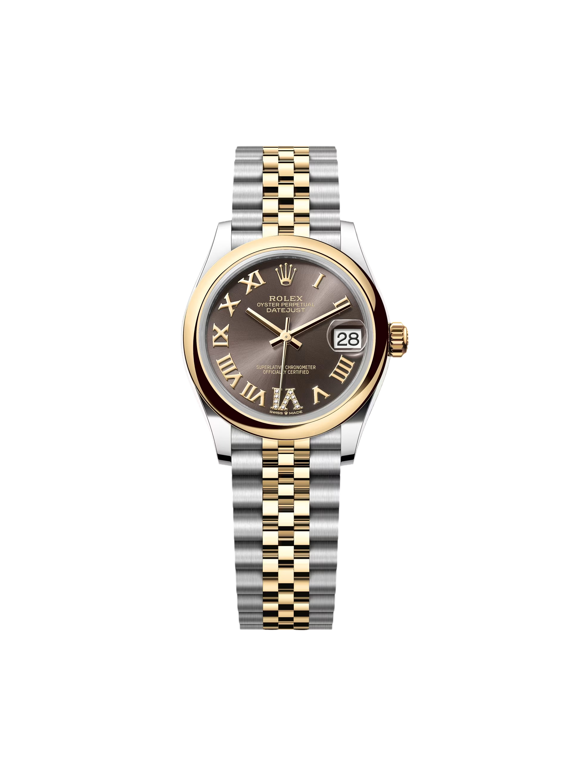 【Super Clone】ROLEX Datejust m278243-0013/0014  31mm Dark Grey Dial Yellow Rolesor Oyster Watch