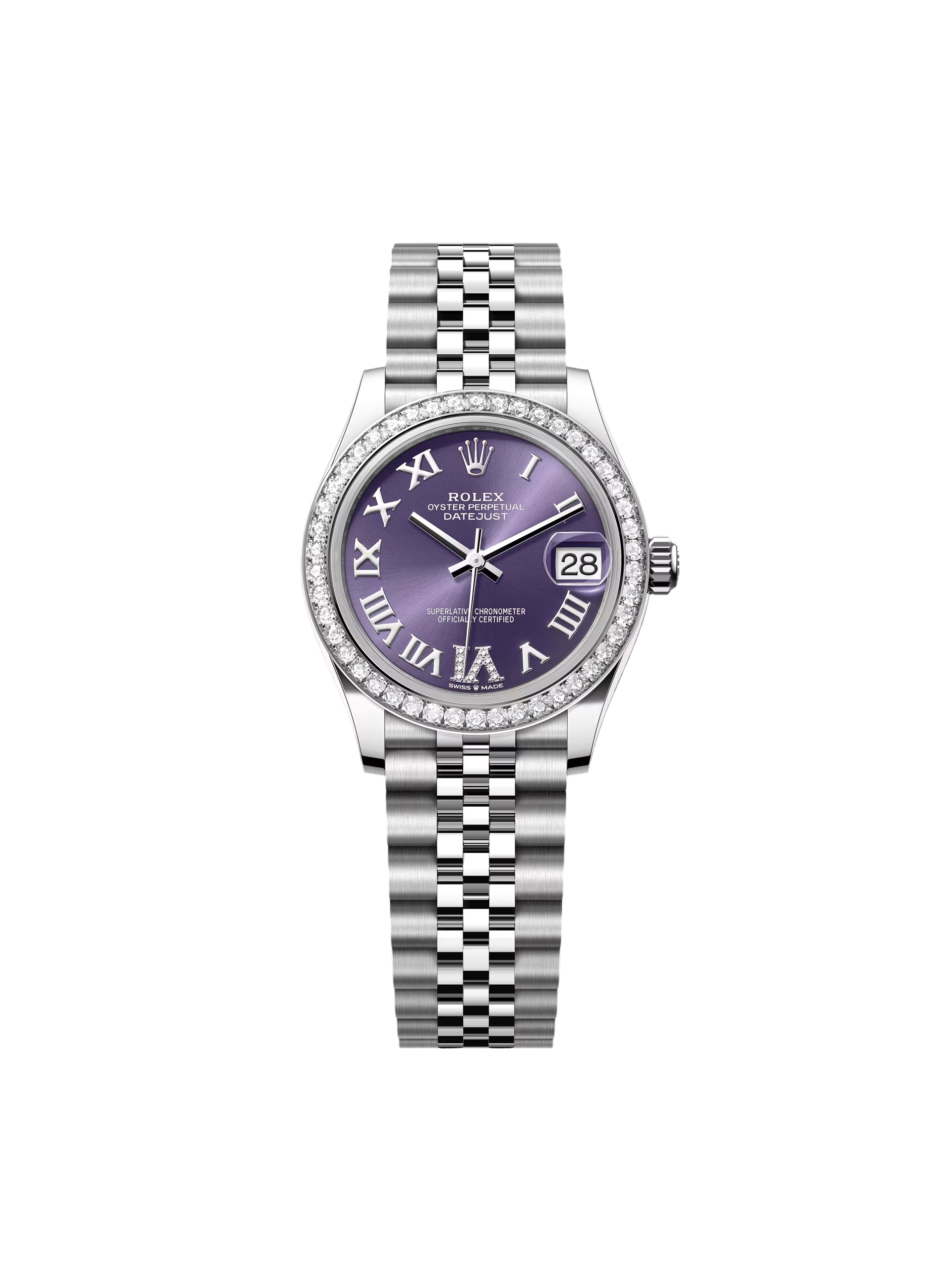 【Super Clone】ROLEXDatejust m278384RBR-0029/0030 Aubergine 31mm Dial Jubilee Watch
