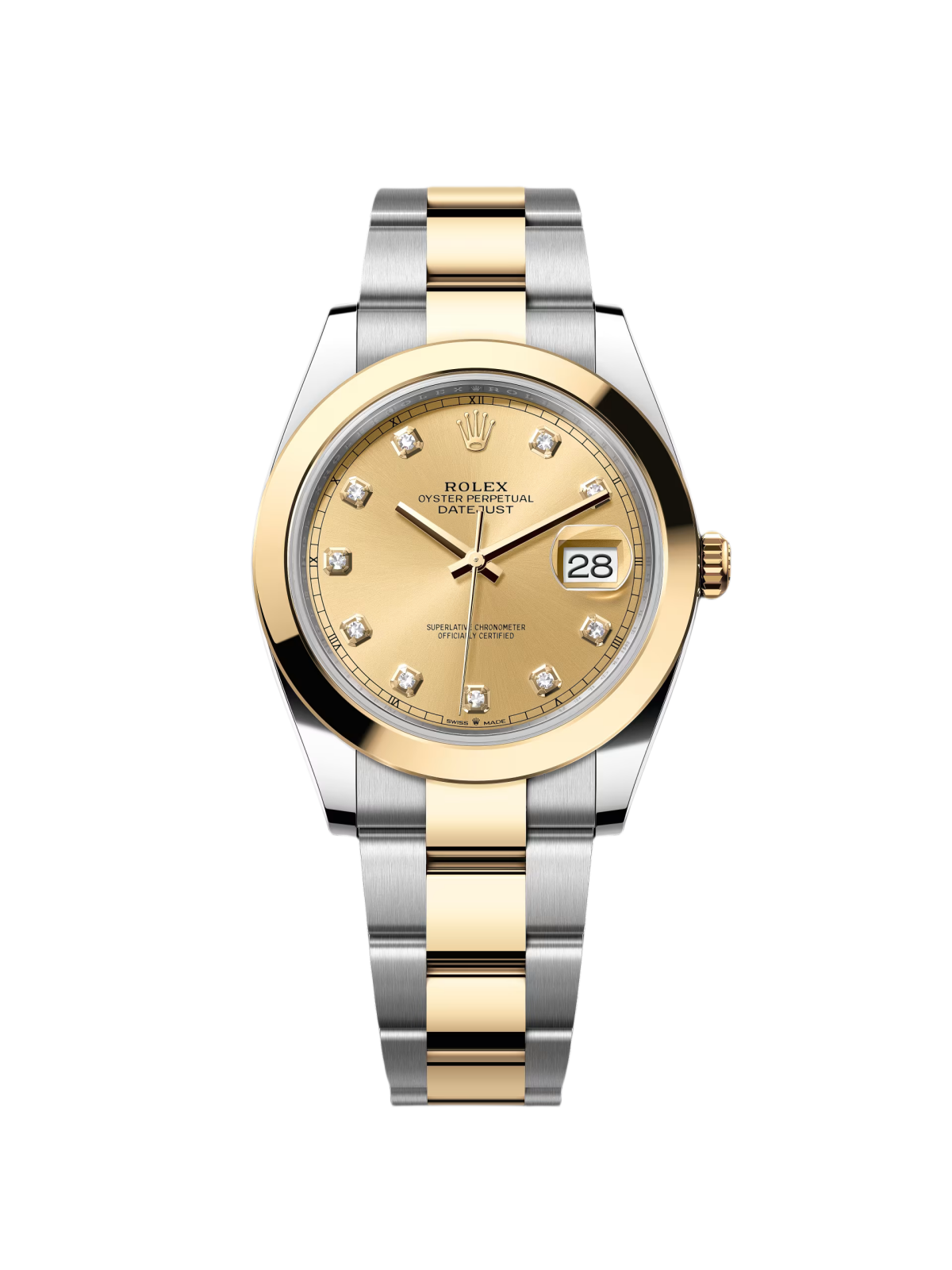【Super Clone】ROLEX Datejust 41mm 126303 Champagne Diamond Jubilee Steel and Yellow Gold Mens Watch