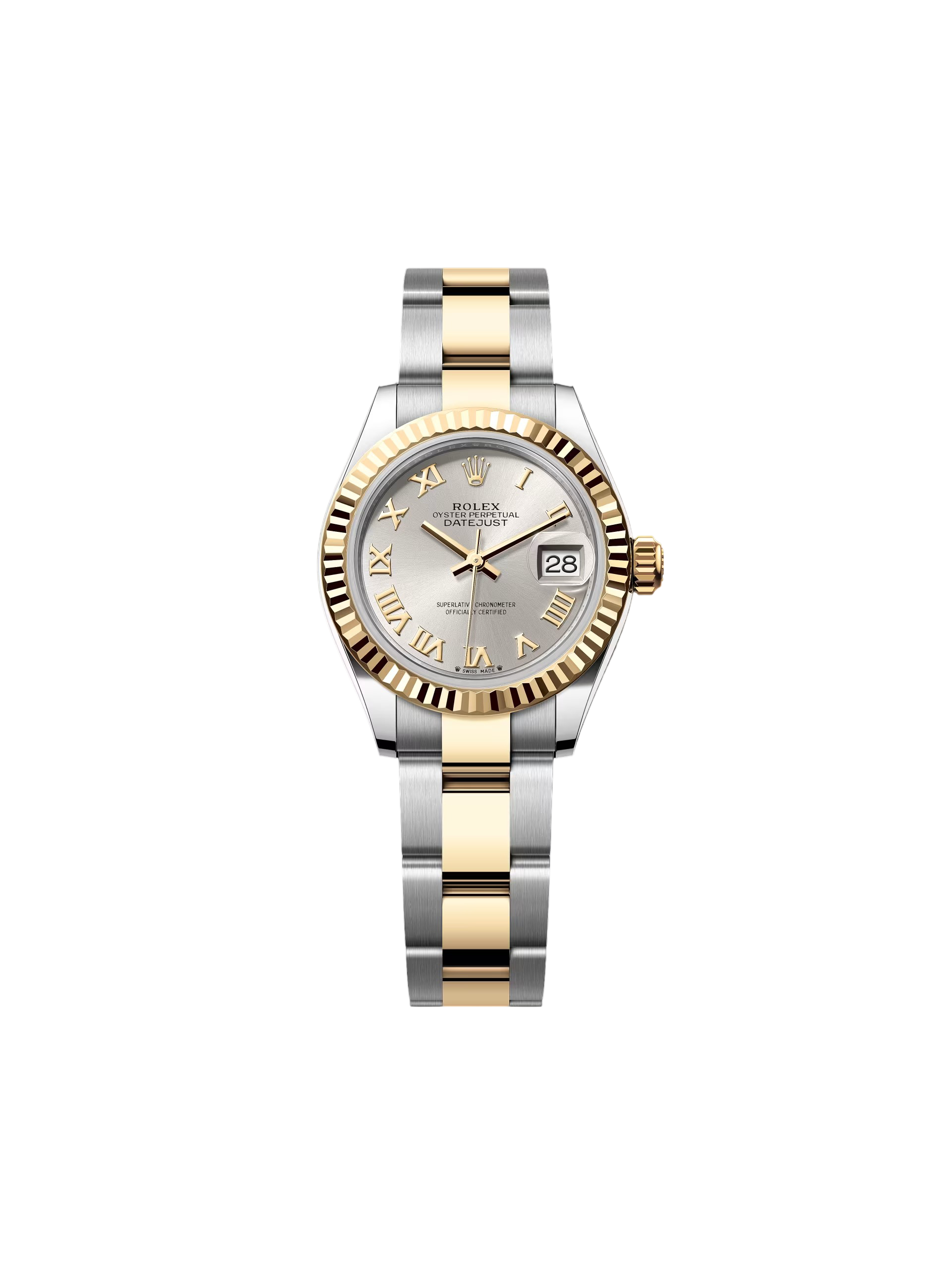 【Super Clone】ROLEX Lady-Datejust 28mm 279173 Silver Roman Dial Oyster Bracelet