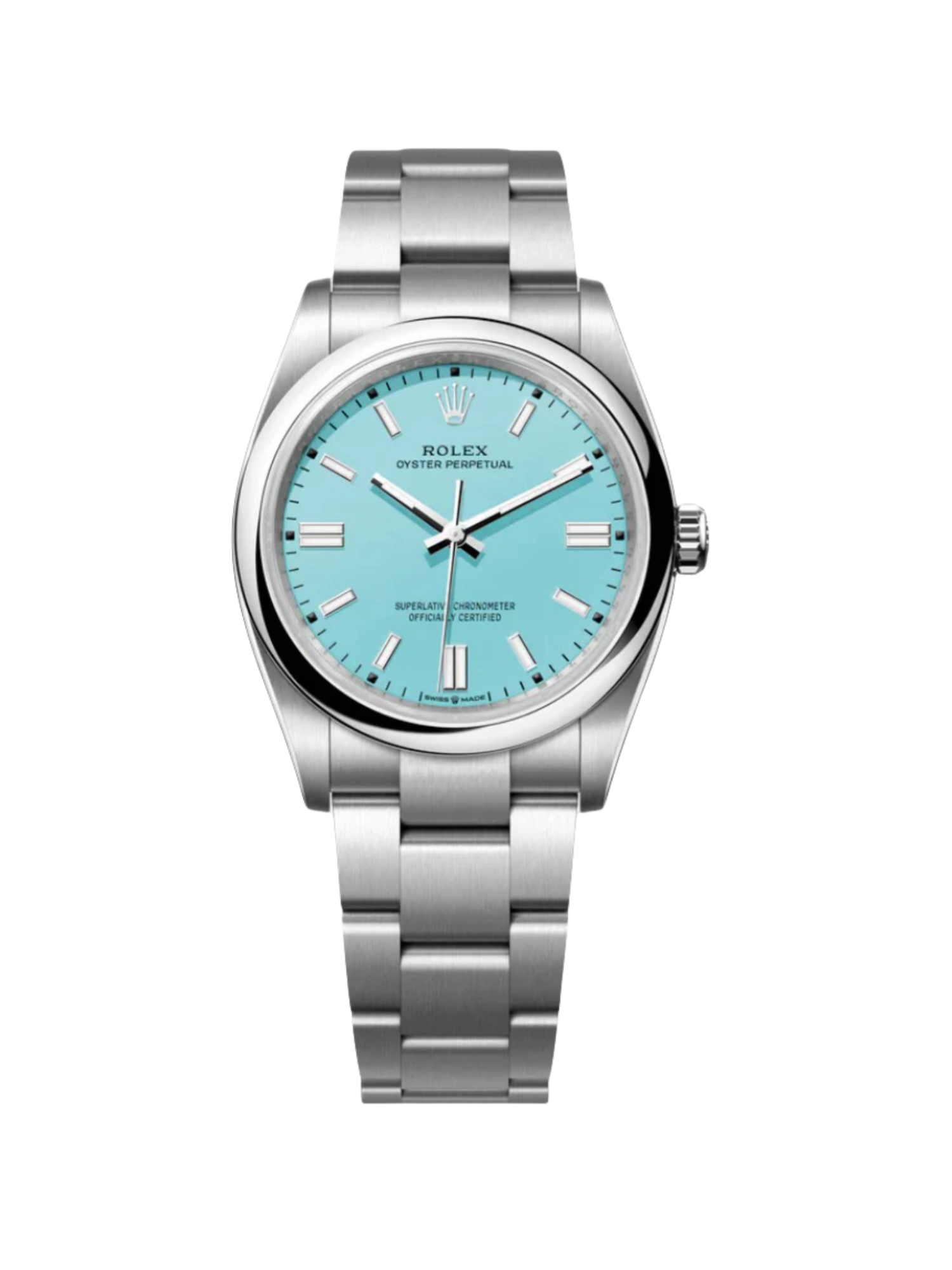 【Super Clone】ROLEX 124300 Oyster Perpetual 41mm Oyster Perpetual Turquoise Index Dial
