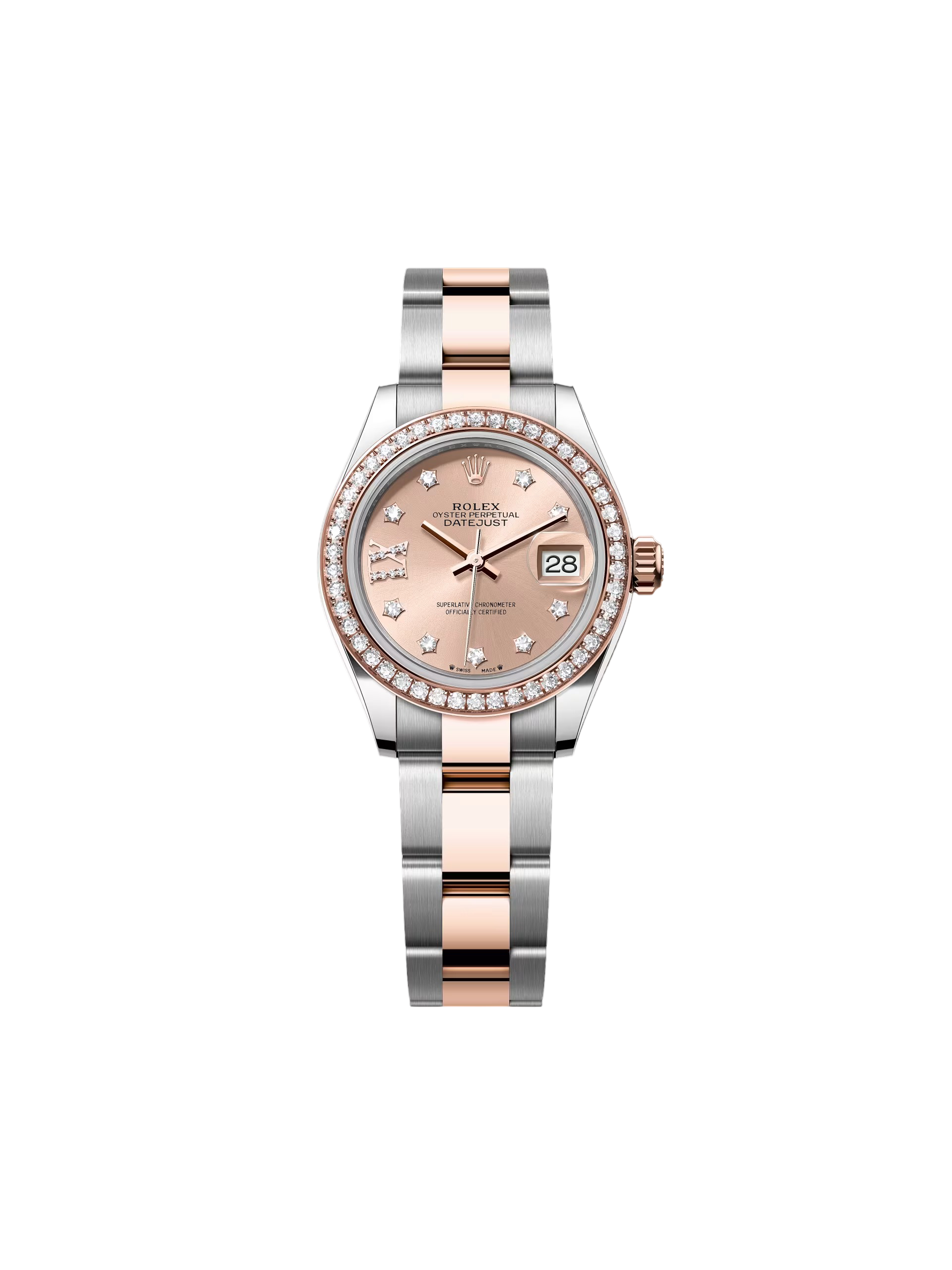 【Super Clone】ROLEX Lady-Datejust 28mm 279381RBR Rose Diamond Dial Oyster Bracelet