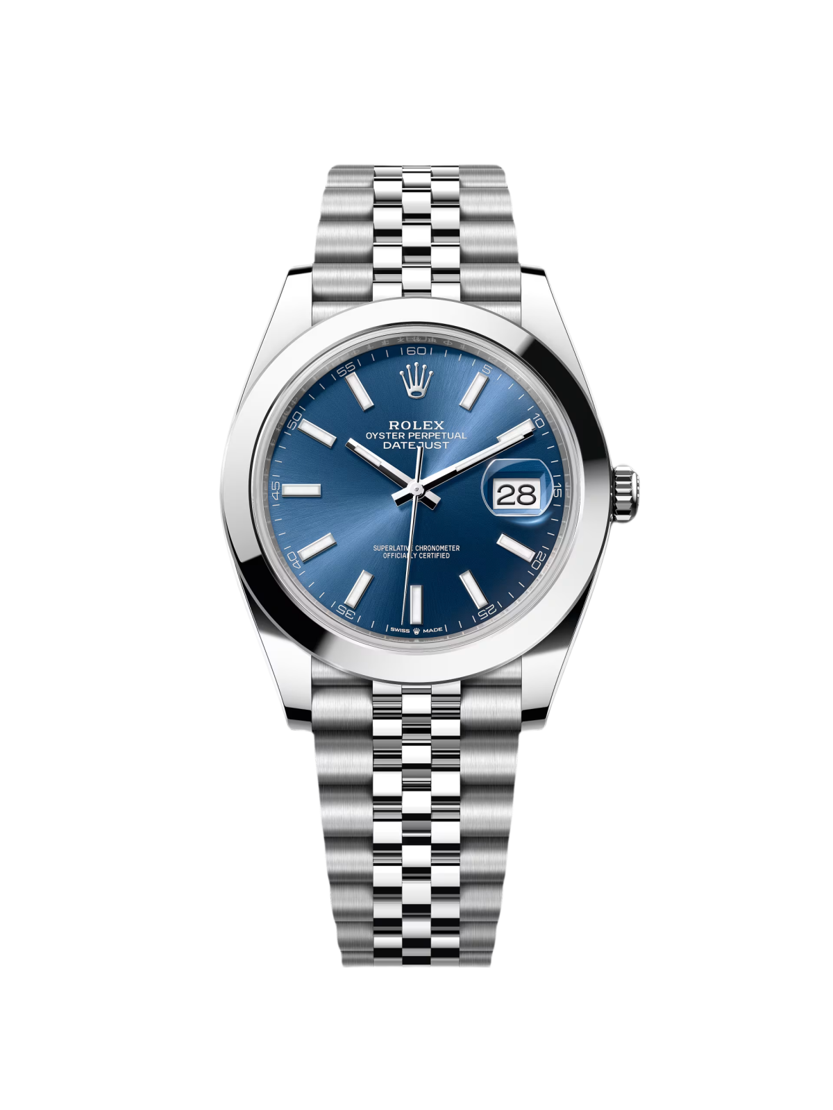 【Super Clone】ROLEX Datejust 41mm 126300 Blue Index Jubilee Stainless Steel Men’s Watch