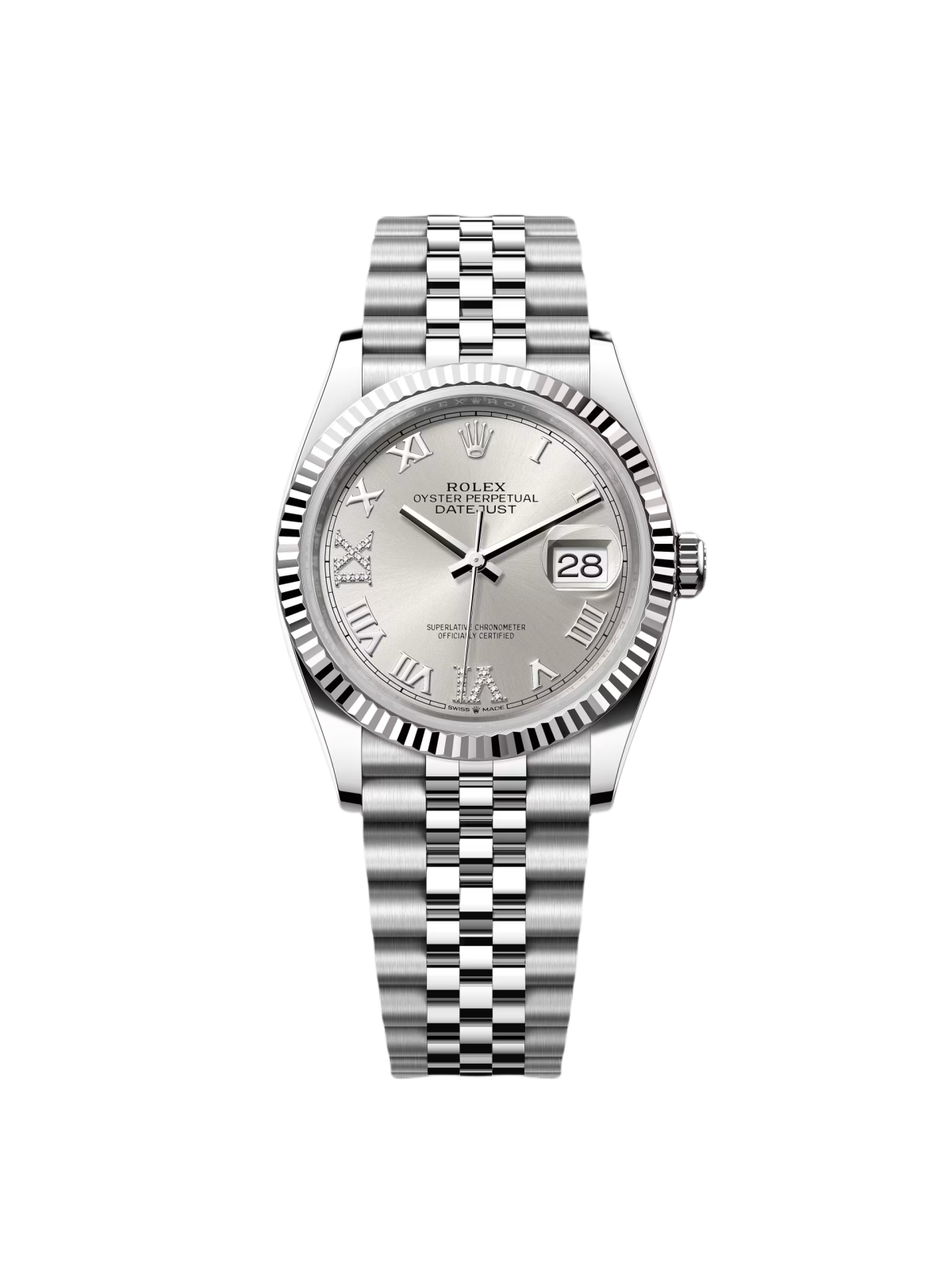 【Super Clone】ROLEX  Datejust 36mm 126234 White Roman Dial Oyster Stainless Steel Mens