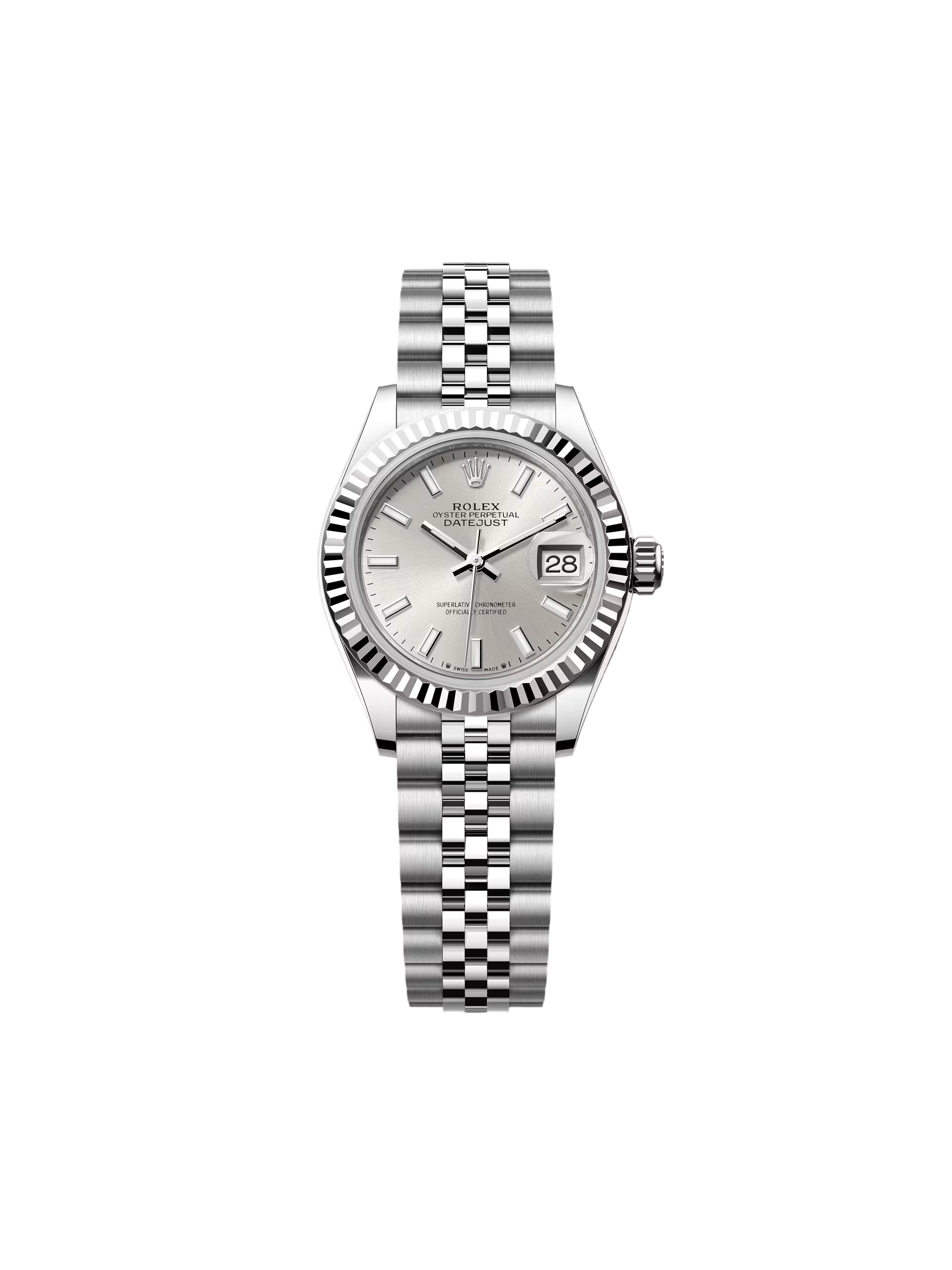 【Super Clone】ROLEX Lady-Datejust 28mm 279174 Silver Dial Oyster Bracelet