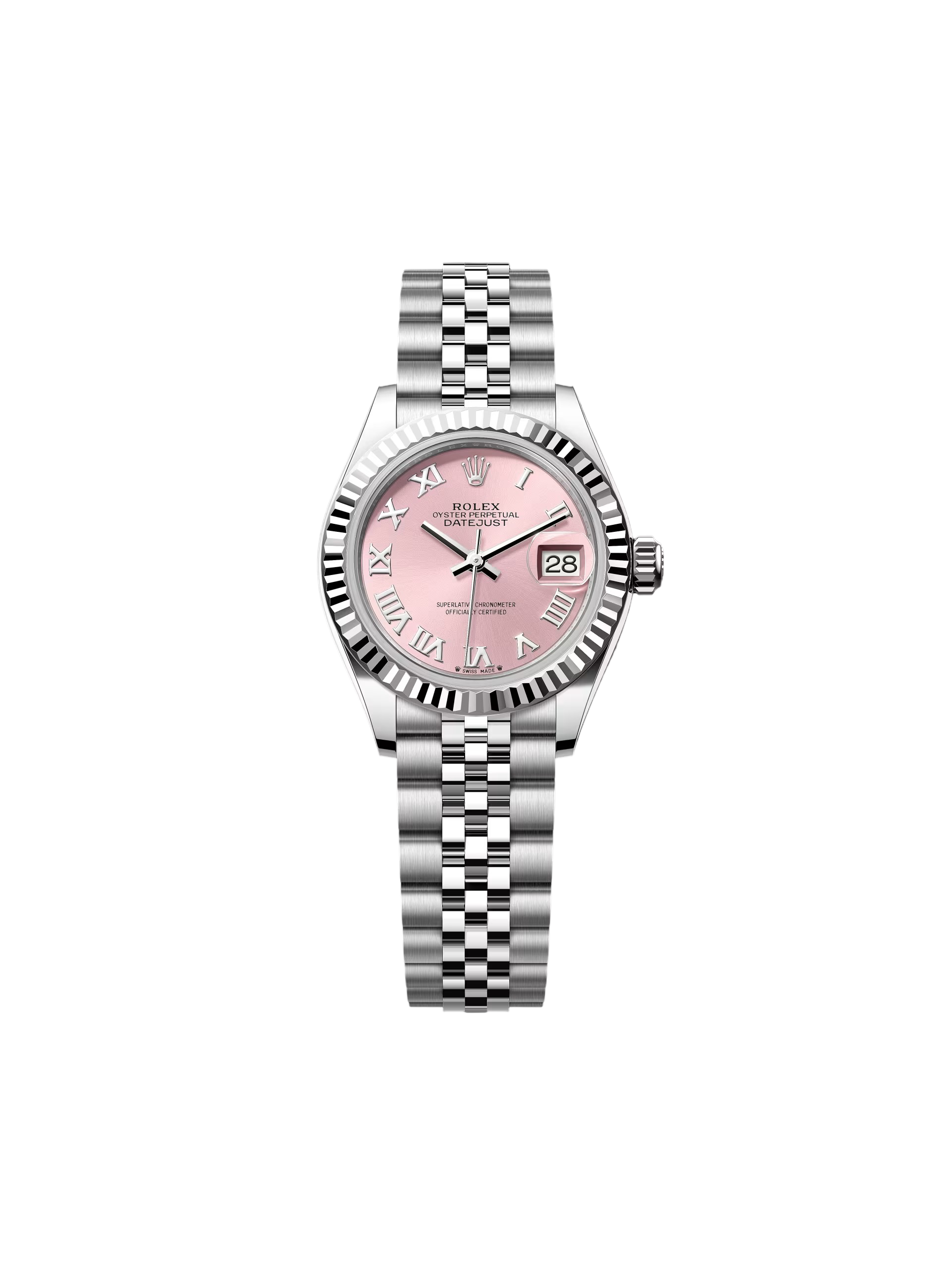 【Super Clone】ROLEX Lady-Datejust 28mm 279174 Pink Roman Dial Oyster Bracelet
