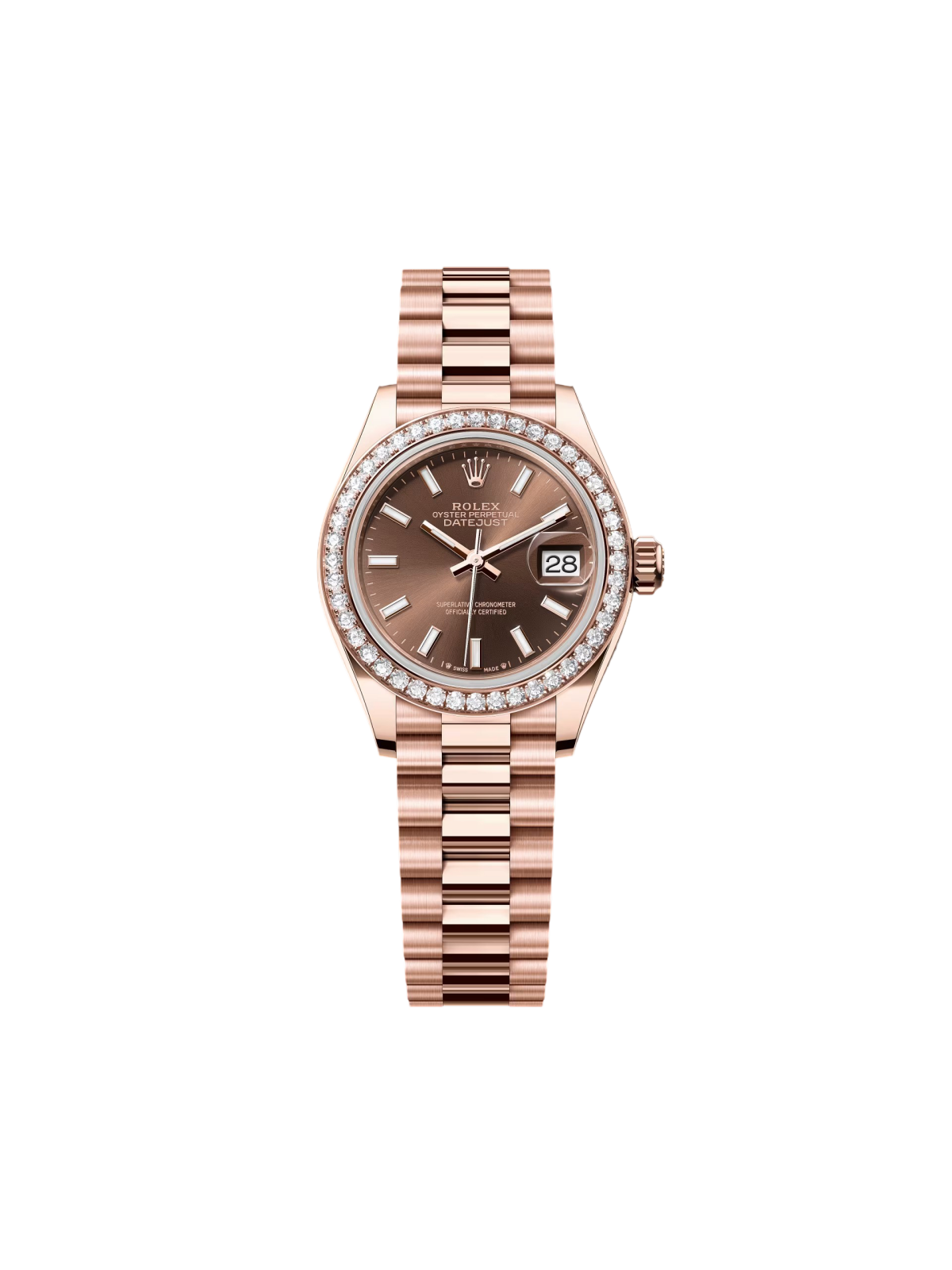 【Super Clone】ROLEX  Lady-Datejust 28mm 279135RBR Chocolate Dial Jubilee Bracelet