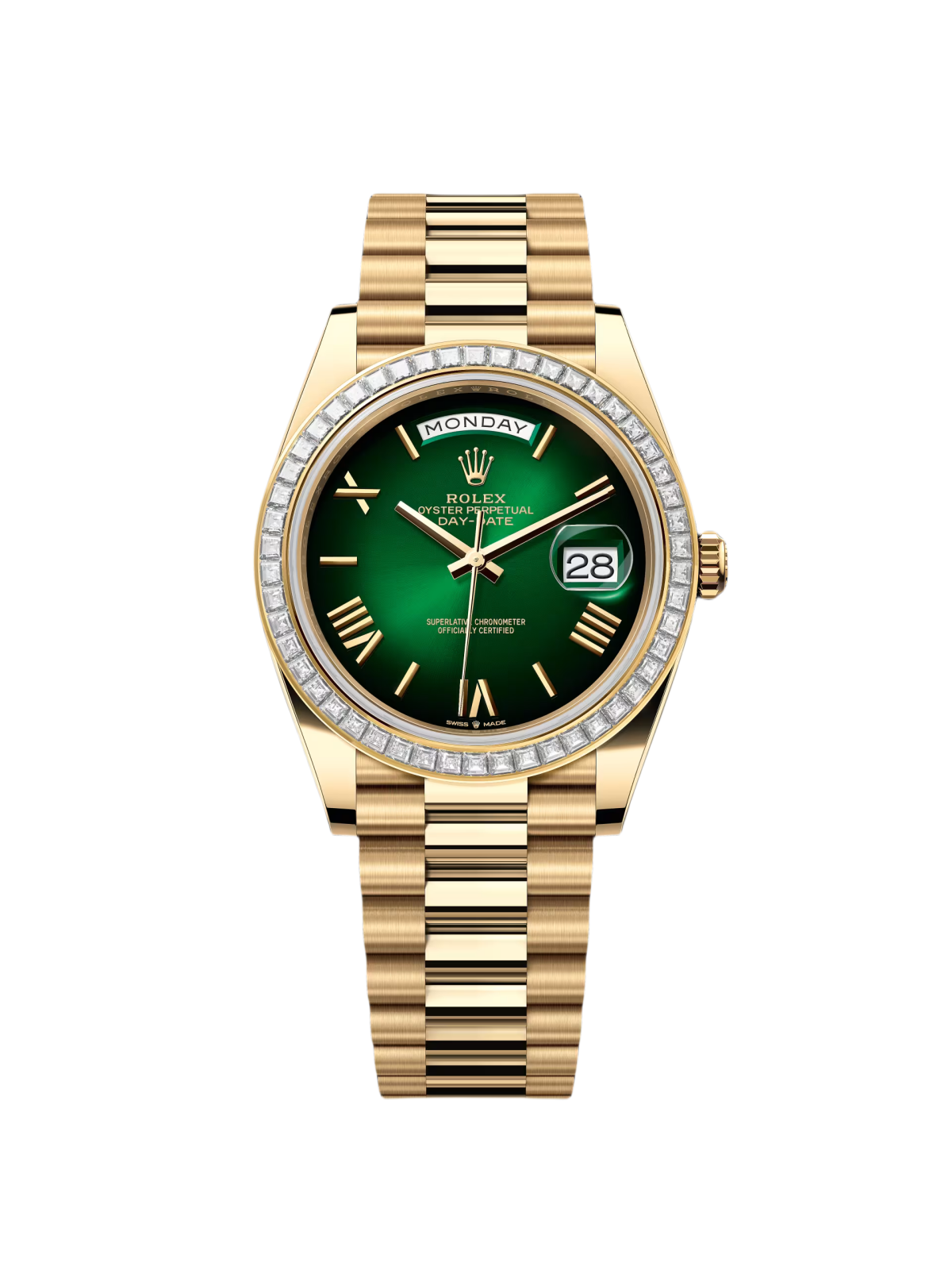 【Super Clone】RLX Day-Date 40mm 228398TBR-0042 Green Ombré Dial President Watch