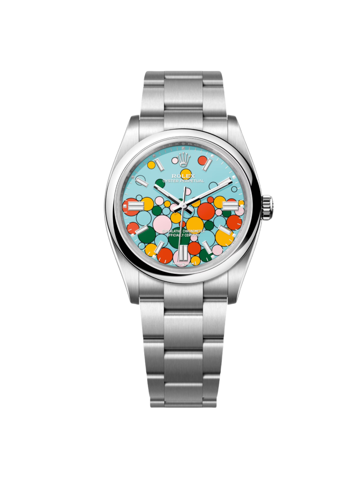 【Super Clone】ROLEX Oyster Perpetual 36mm 126000-0009 Turquoise Celebration Dial Oyster Bracelet