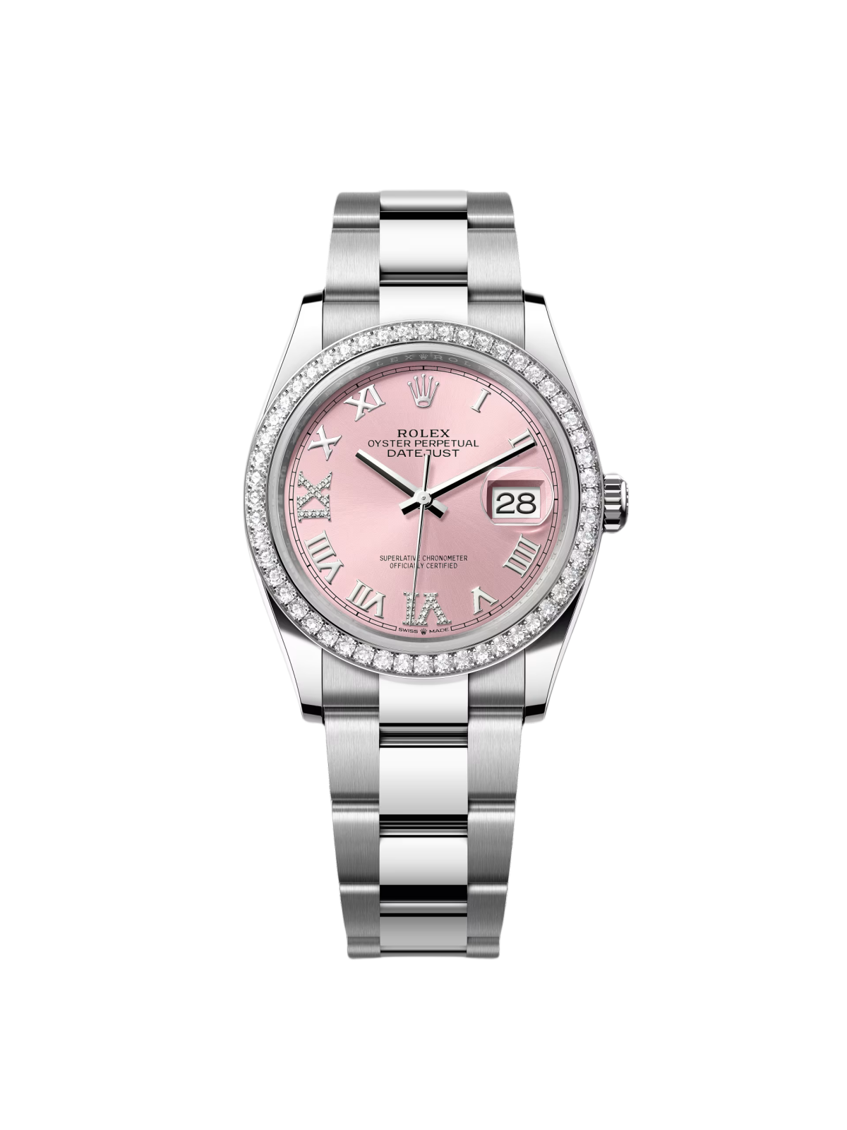 【Super Clone】ROLEX  Datejust 36mm 126284 Pink Dial Jubilee Bracelet