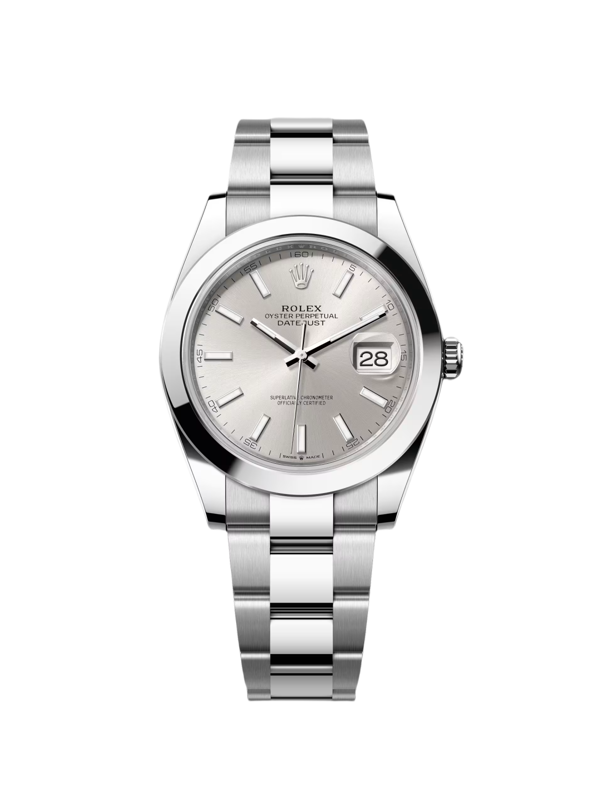 【Super Clone】ROLEX Datejust 41mm 126300 Silver Index Jubilee Stainless Steel Watch