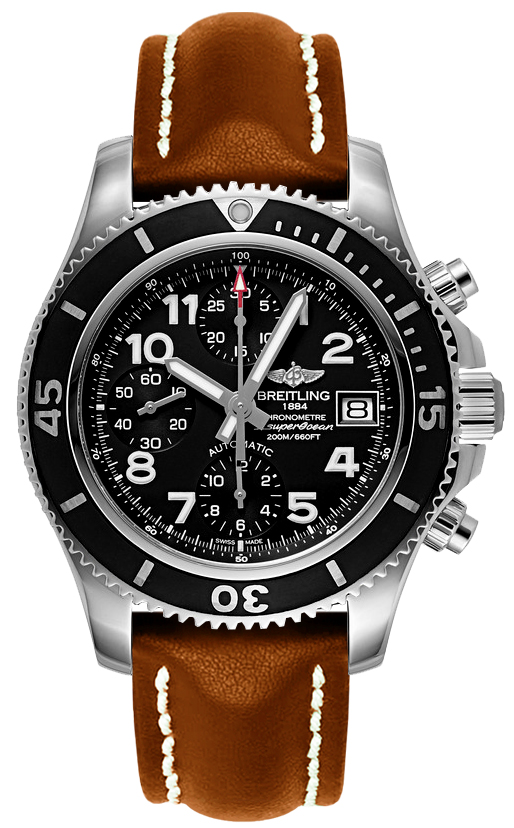 Superocean Chronograph brown strap 42mm