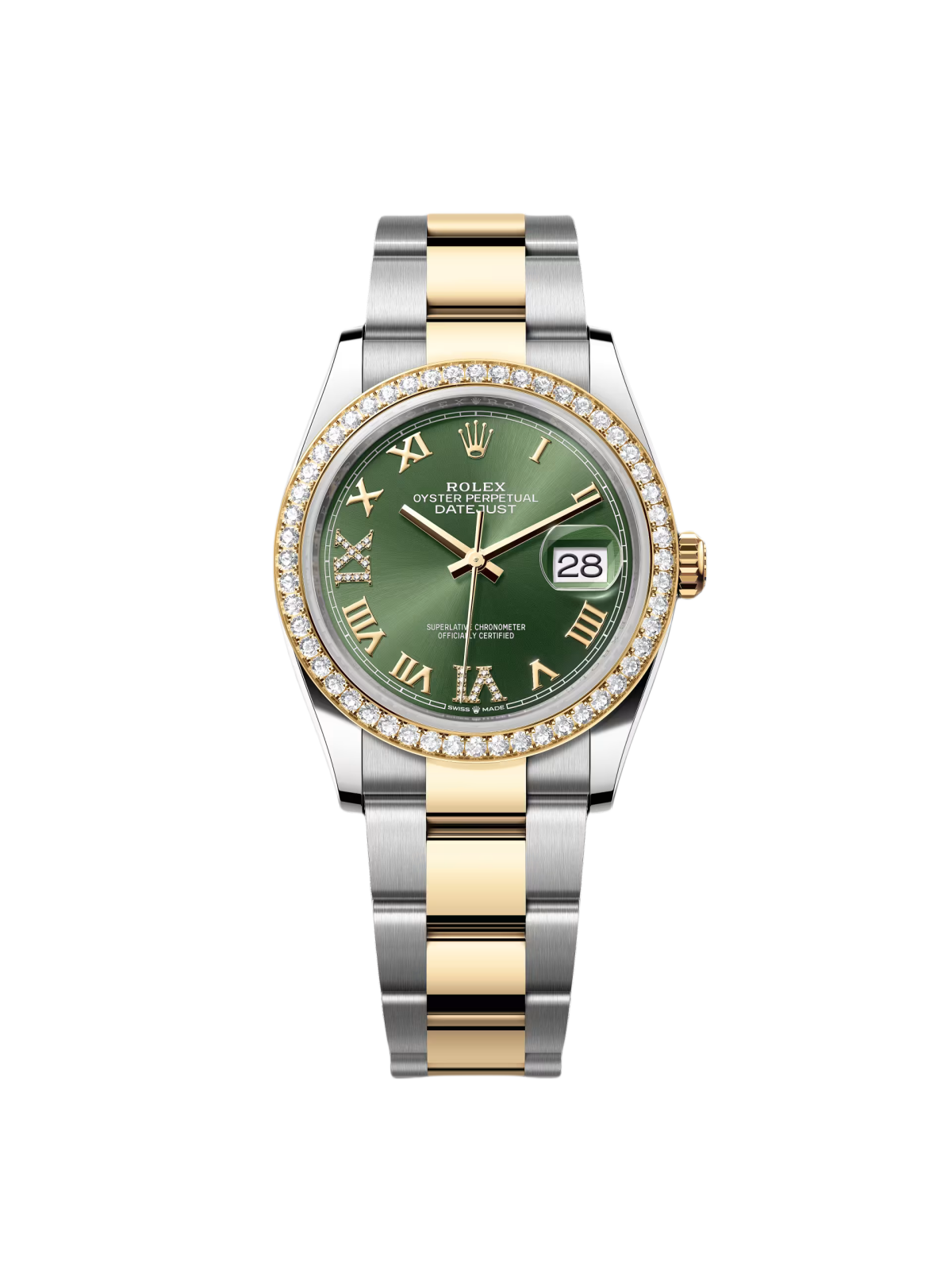 【Super Clone】ROLEX  Datejust 36mm 126283 Olive Green Dial Jubilee Bracelet Watch