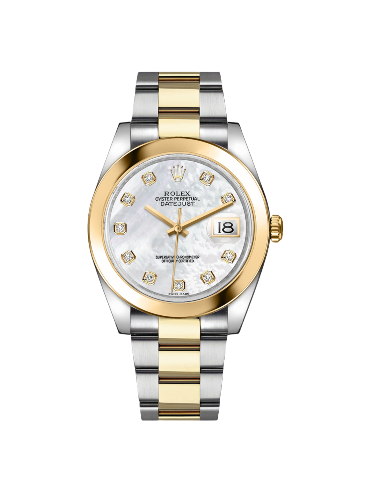 【Super Clone】ROLEX Datejust 41mm 126303 White MOP Diamond Jubilee Steel and Yellow Gold