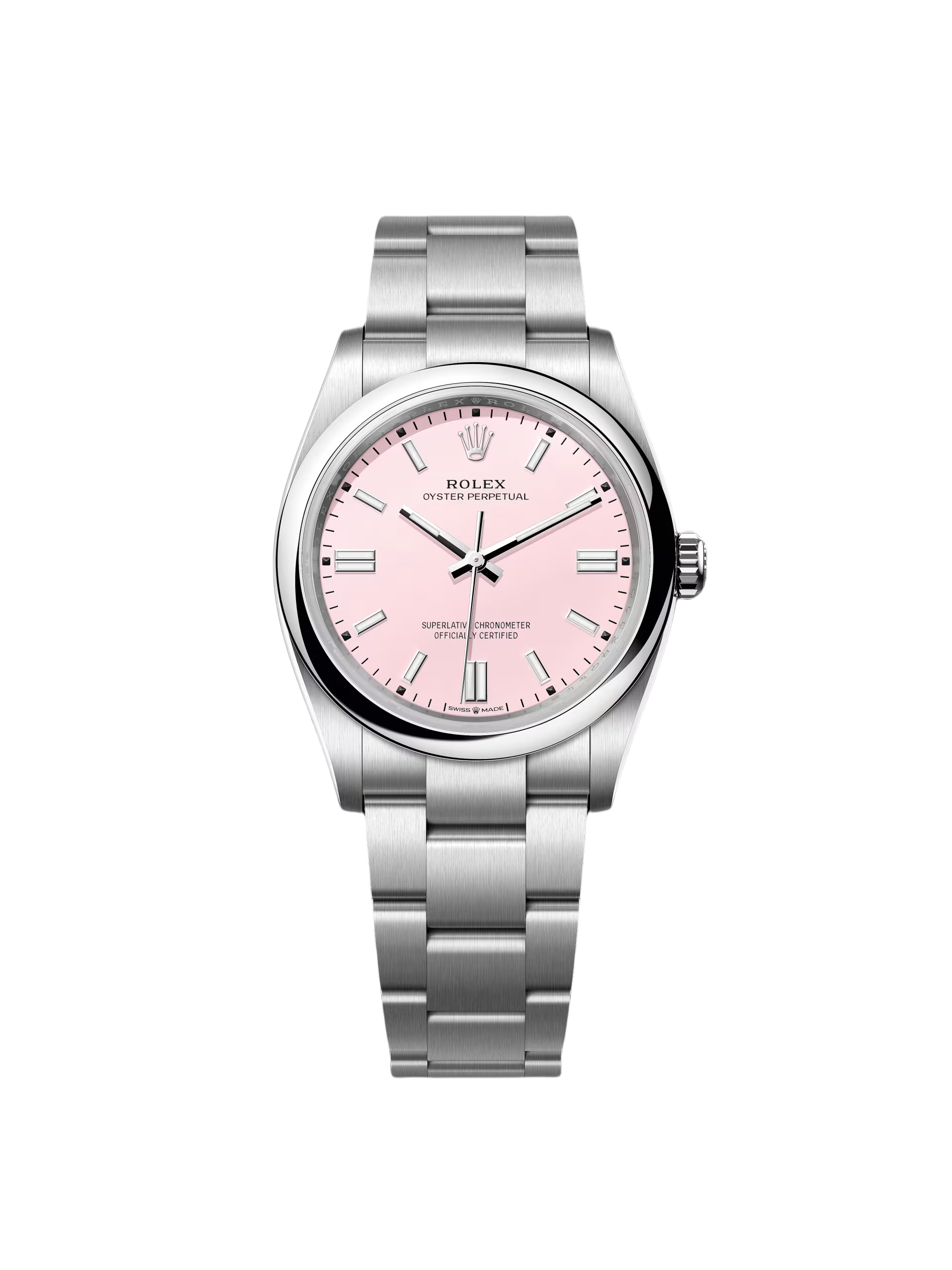 【Super Clone】RLX Oyster Perpetual 36mm 126000-0008 Candy Pink Dial Oyster Stainless Steel