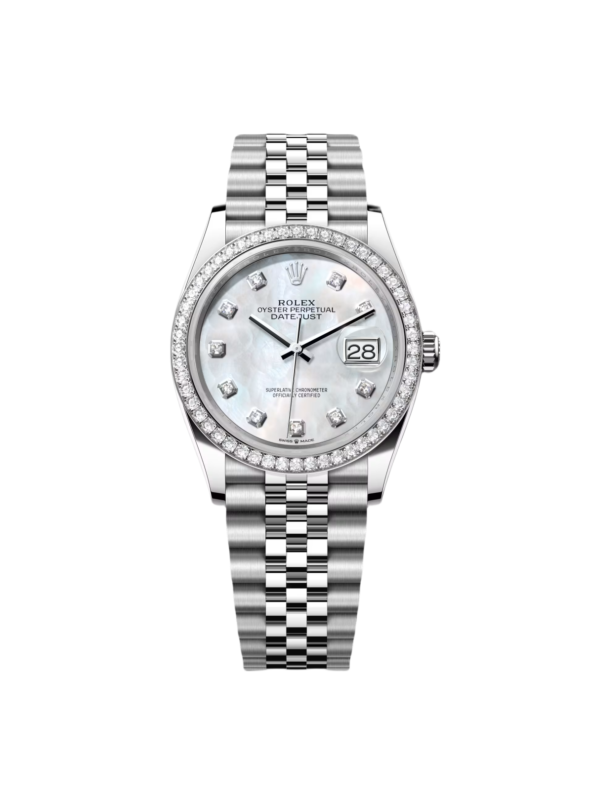 【Super Clone】ROLEX  Datejust 36mm 126284 Mother-of-Pearl Dial Oyster Bracelet