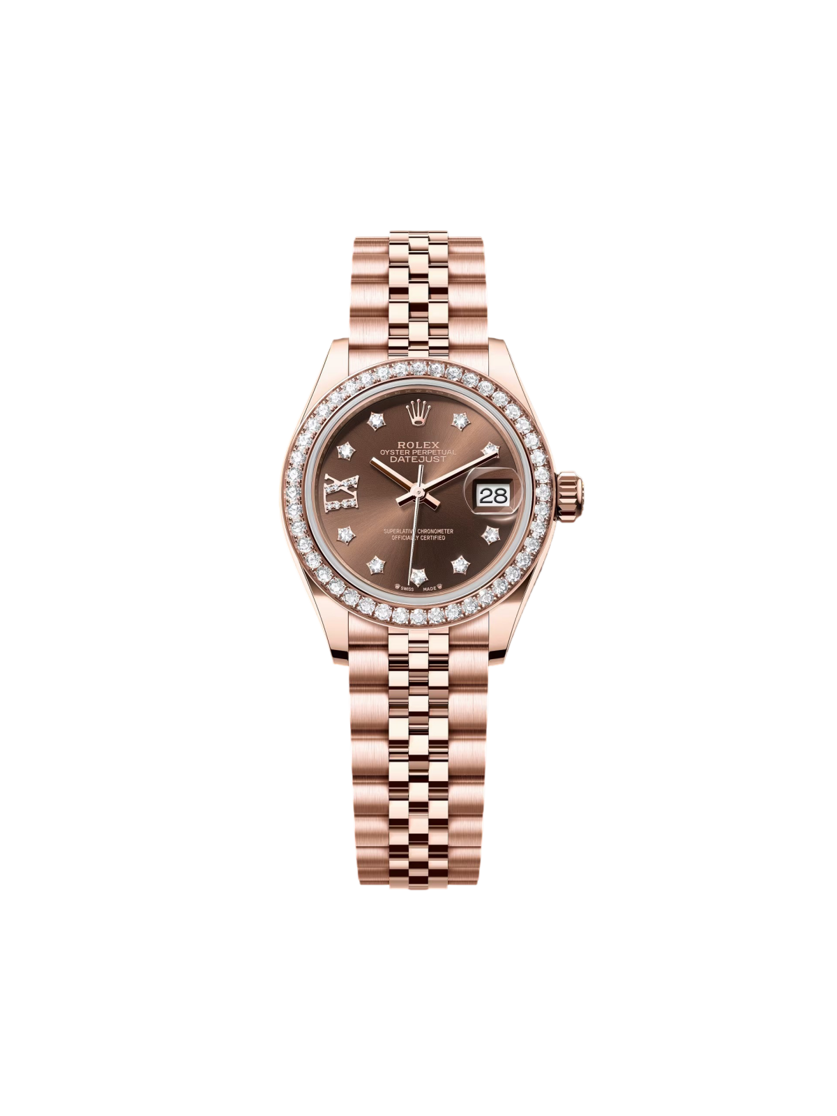 【Super Clone】ROLEX  Lady-Datejust 28mm 279135RBR Chocolate Diamond Dial Jubilee Bracelet