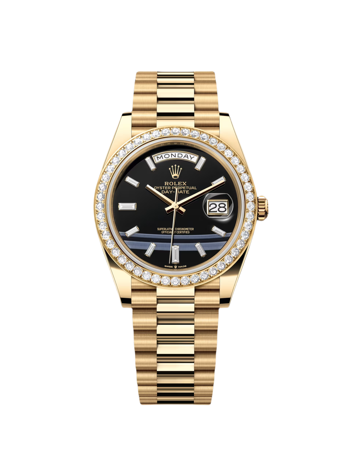 【Super Clone】ROLEX Day-Date 40mm Black Onyx Dial 228348RBR-0039