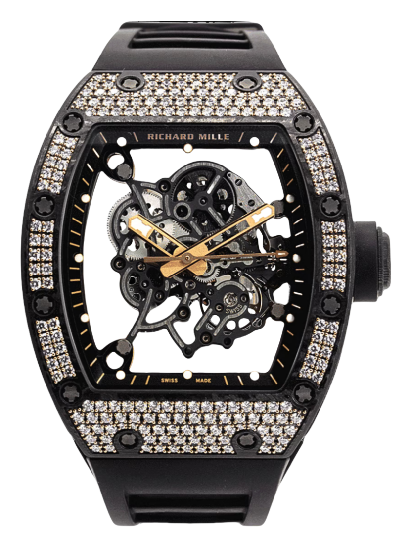 Richard Mille RM055 Bubba Watson Diamonds Rose Gold Carbon TPT