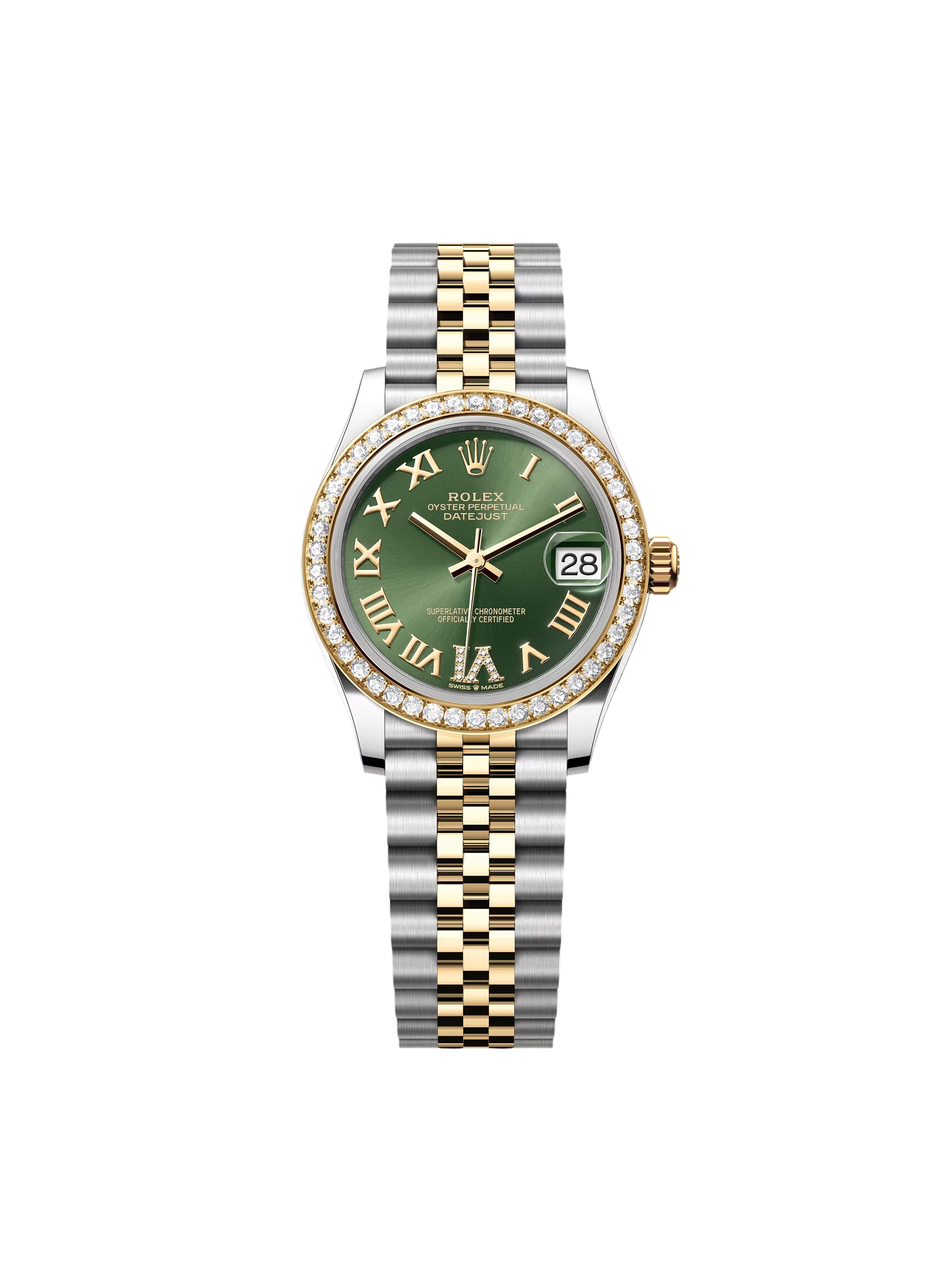 【Super Clone】ROLEX  Datejust m278383RBR-0015/0016 31mm Olive Green Dial Oyster Bracelet
