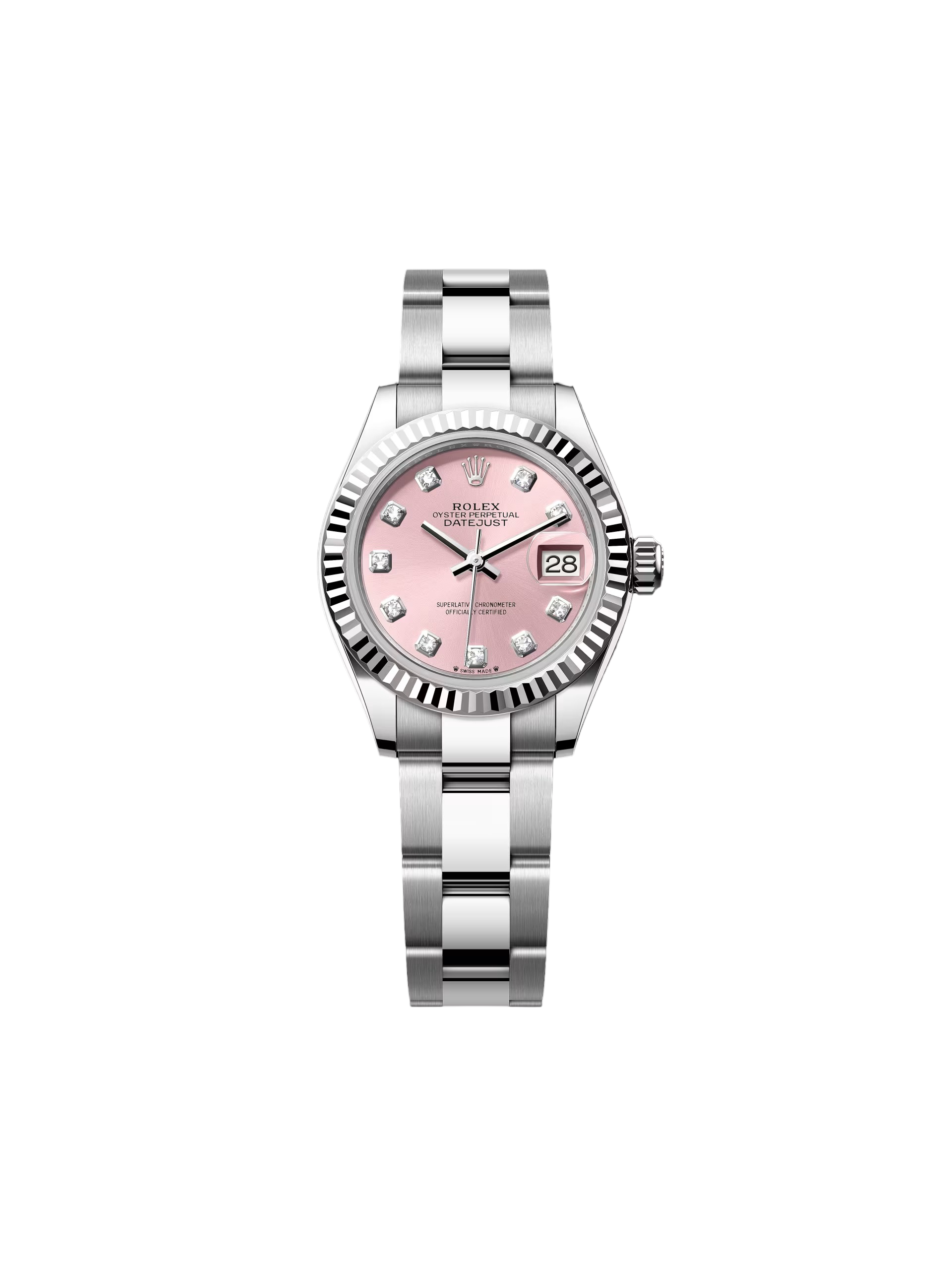 【Super Clone】ROLEX  Lady-Datejust 28mm 279174 Pink Diamond Dial Oyster Bracelet