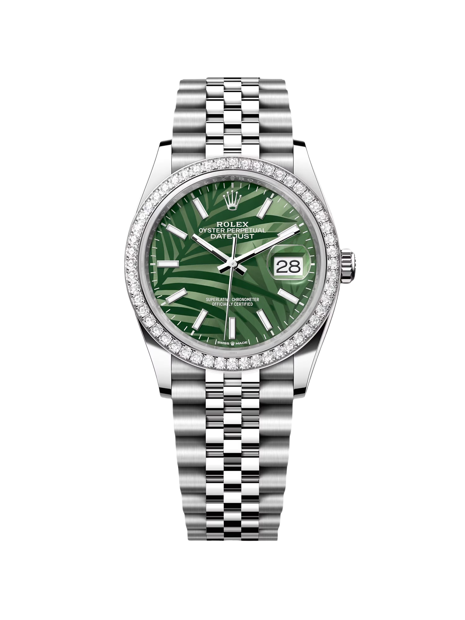 【Super Clone】ROLEX  Datejust 36mm 126284 Olive Green Dial Jubilee Bracelet