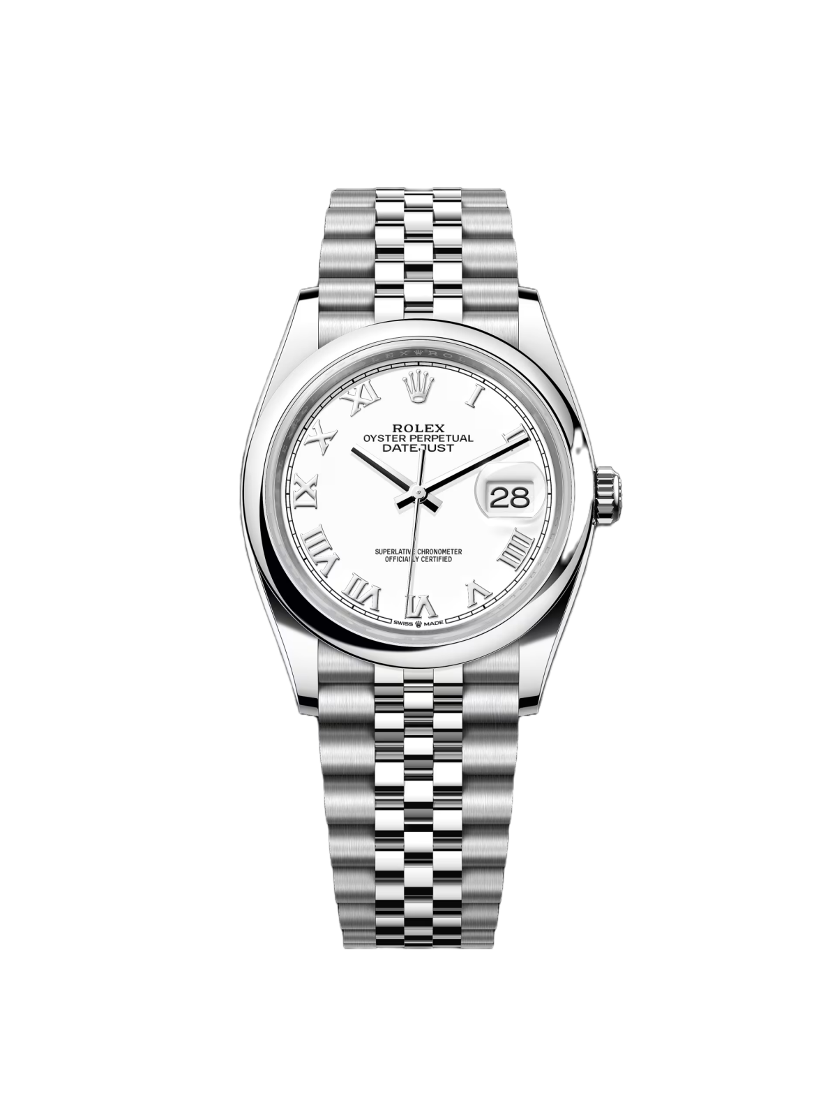 【Super Clone】ROLEX  Datejust 36mm 126200 Stainless Steel White Roman Dial Oyster