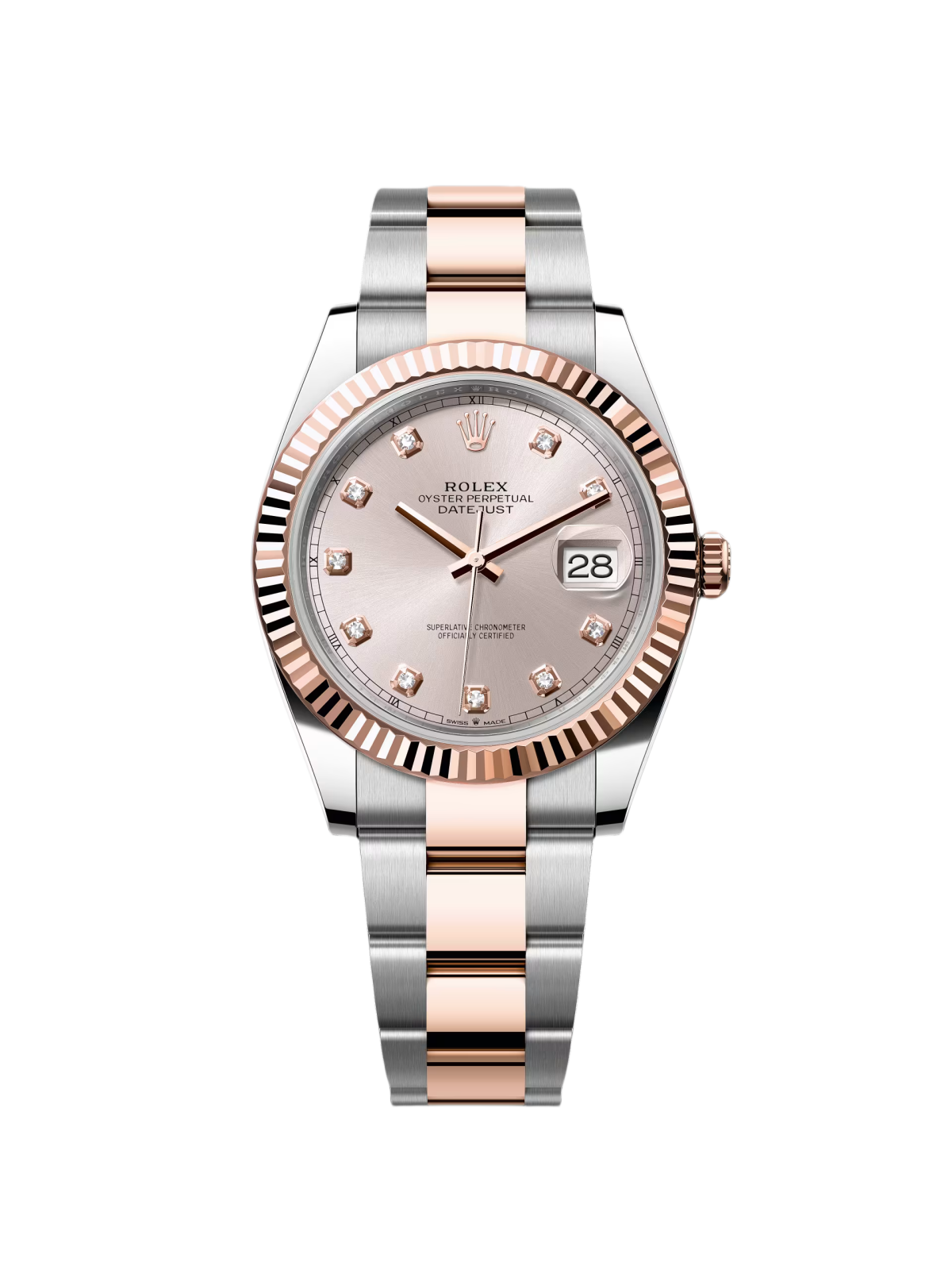 【Super Clone】ROLEX Datejust 41mm 126331 Sundust Diamond Jubilee Steel and Everose Gold Watch