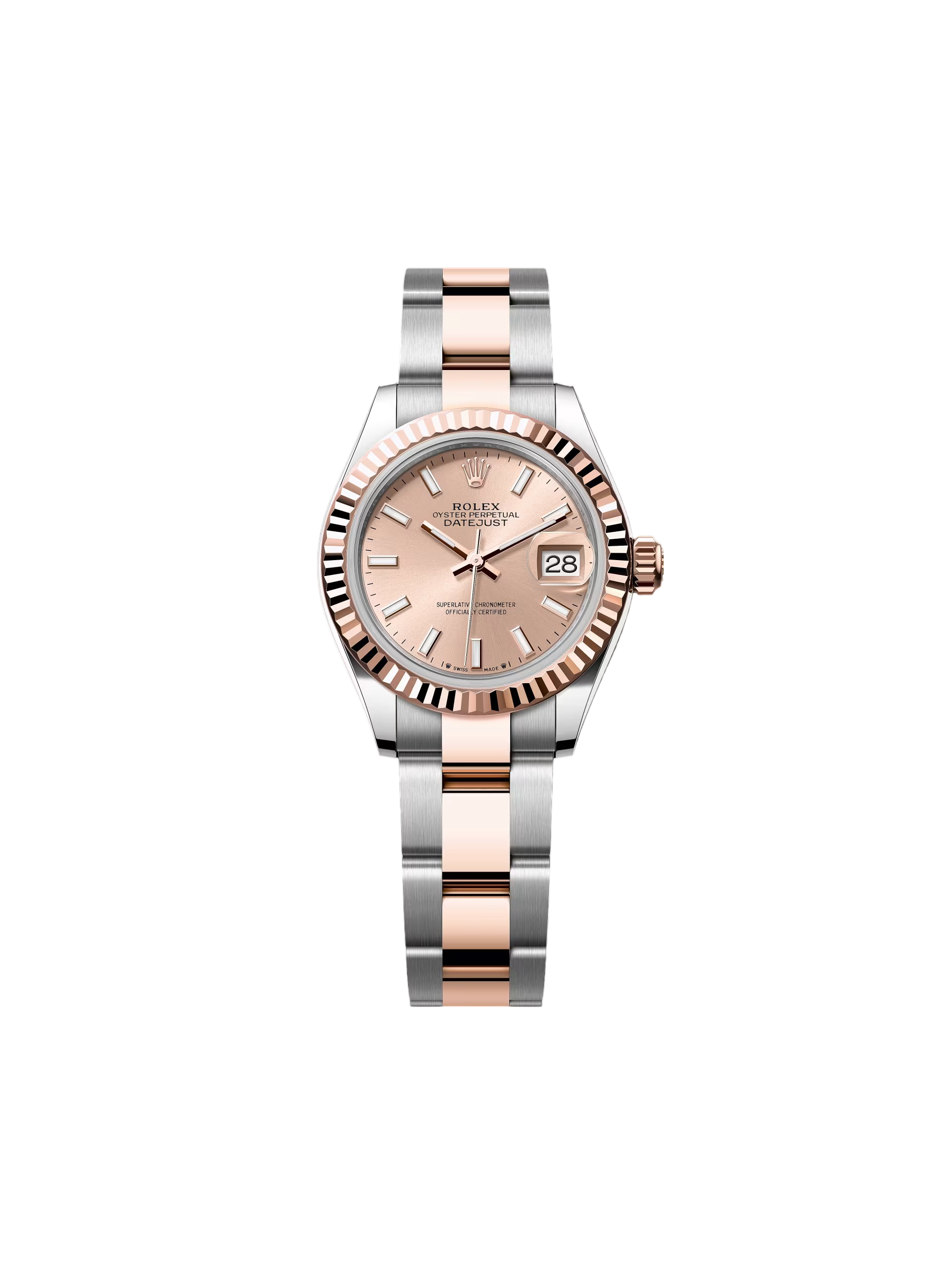 【Super Clone】ROLEX Lady-Datejust 28mm 279171 Sundust Index Oyster Stainless Steel and Rose Gold