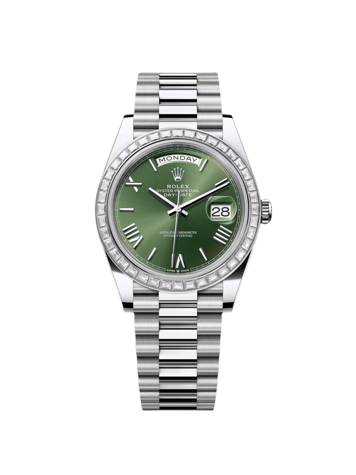 【Super Clone】ROLEX Day-Date 40mm 228396TBR-0020 Green Roman Dial