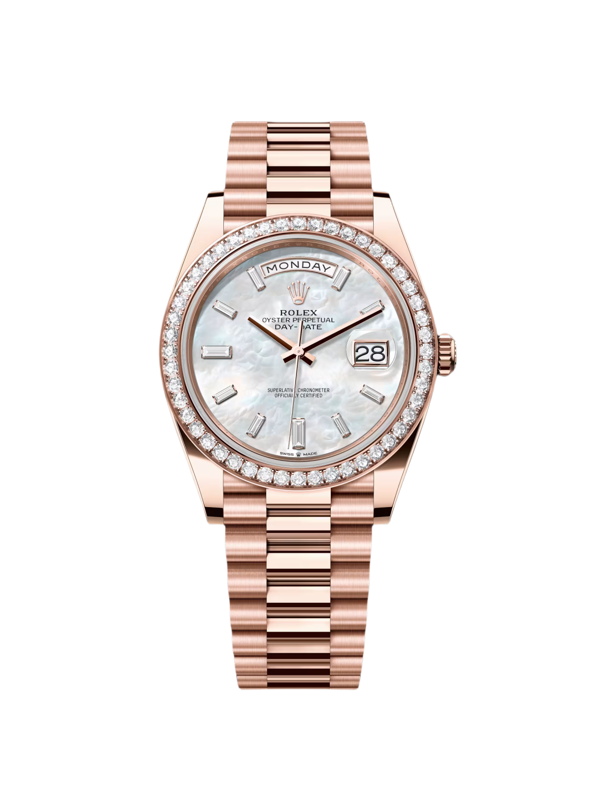 【Super Clone】ROLEX  Day-Date Mother of Pearl Diamonds Dial  228345rbr-0026