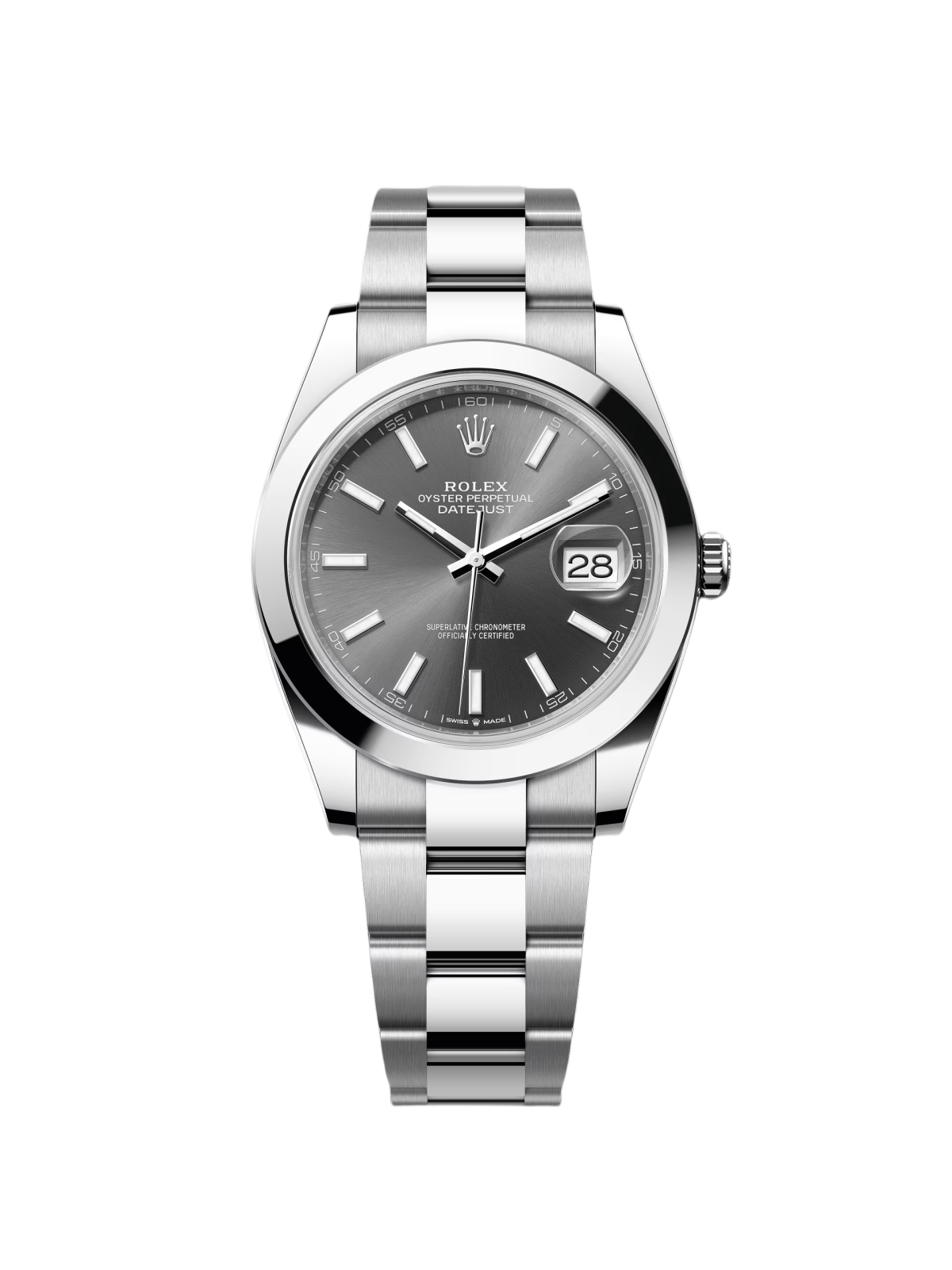 【Super Clone】ROLEX Datejust 41mm 126300 Slate Index Jubilee Stainless Steel Watch