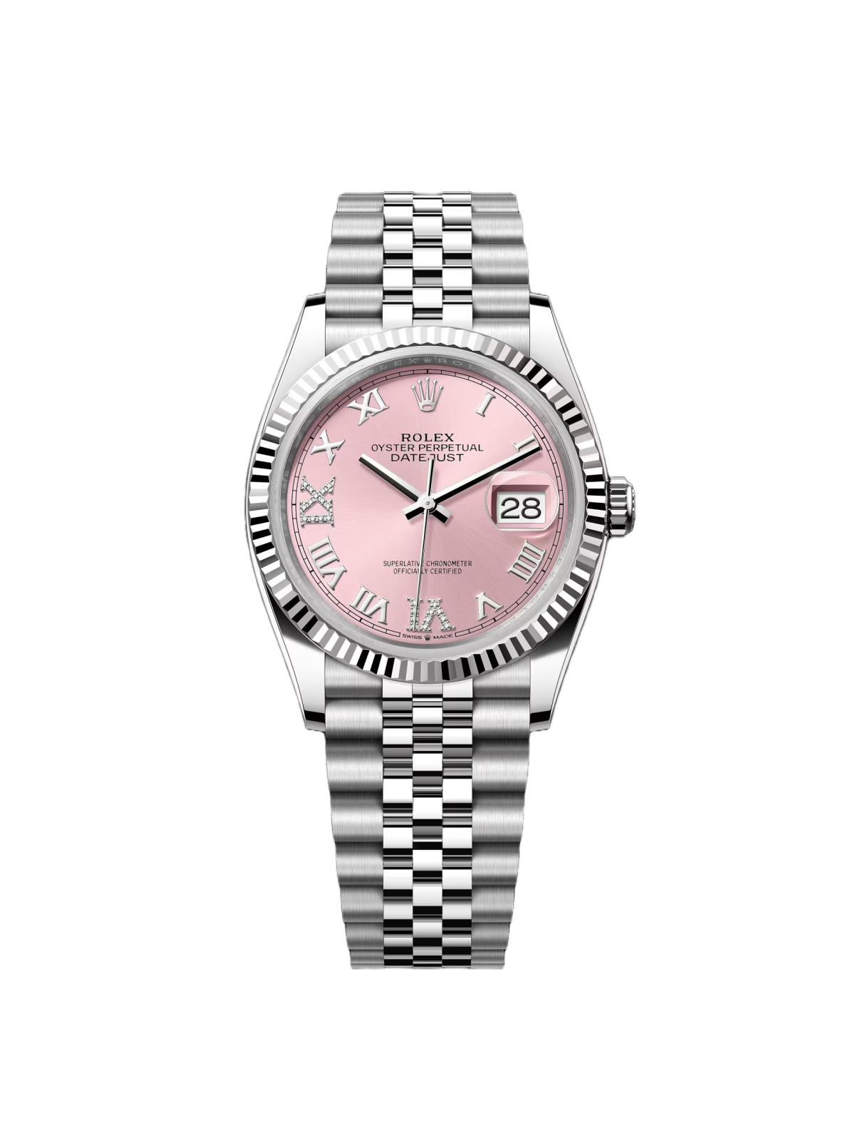 【Super Clone】ROLEX  Datejust 36mm 126234 Pink Roman Dial Oyster Stainless Steel