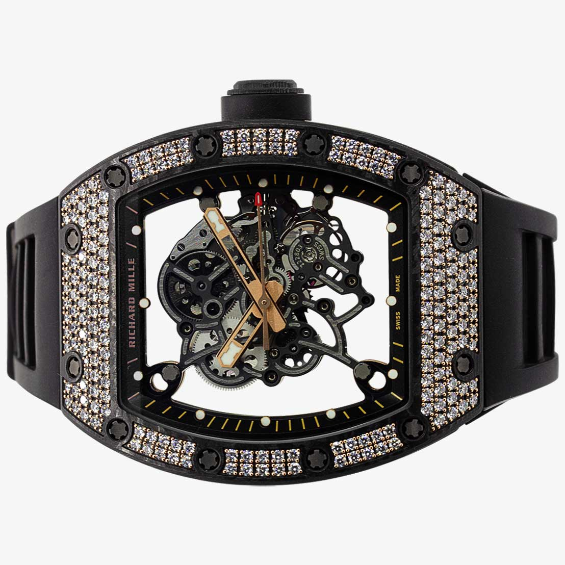 Richard Mille RM055 Bubba Watson Diamonds Rose Gold Carbon TPT