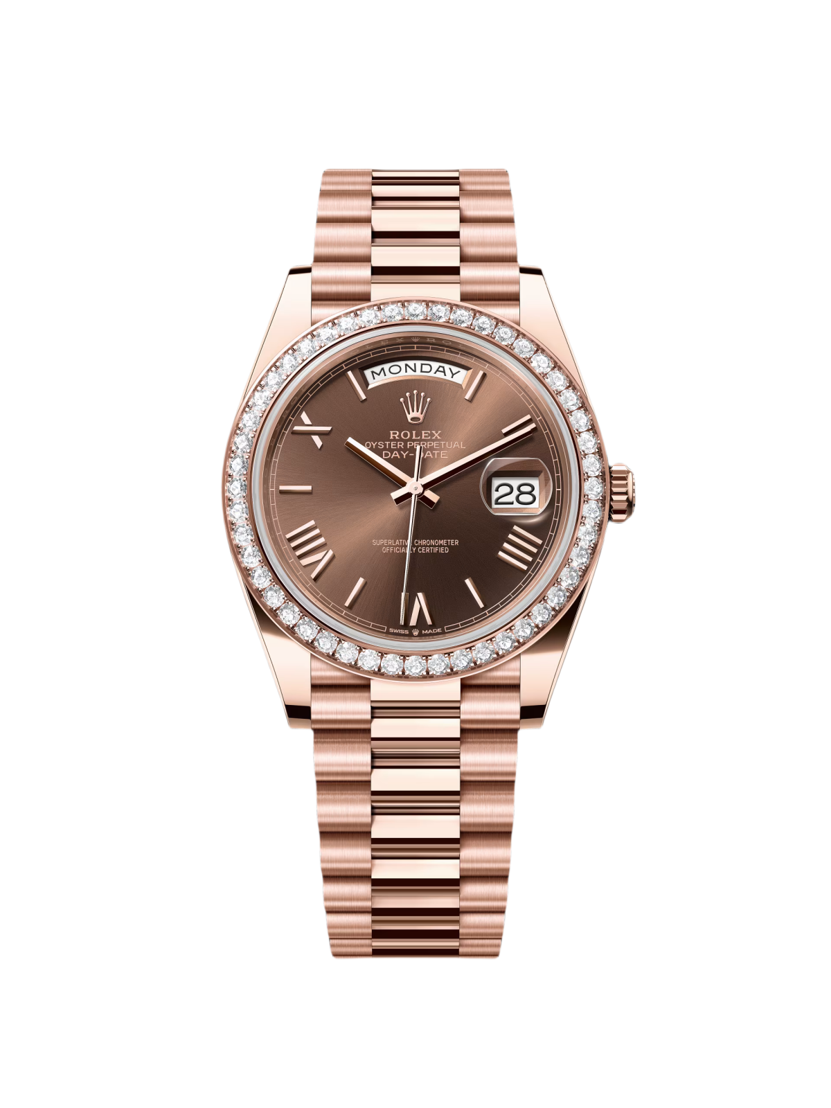 【Super Clone】ROLEX   Day-Date 40mm Chocolate Roman Dial 228345rbr-0009