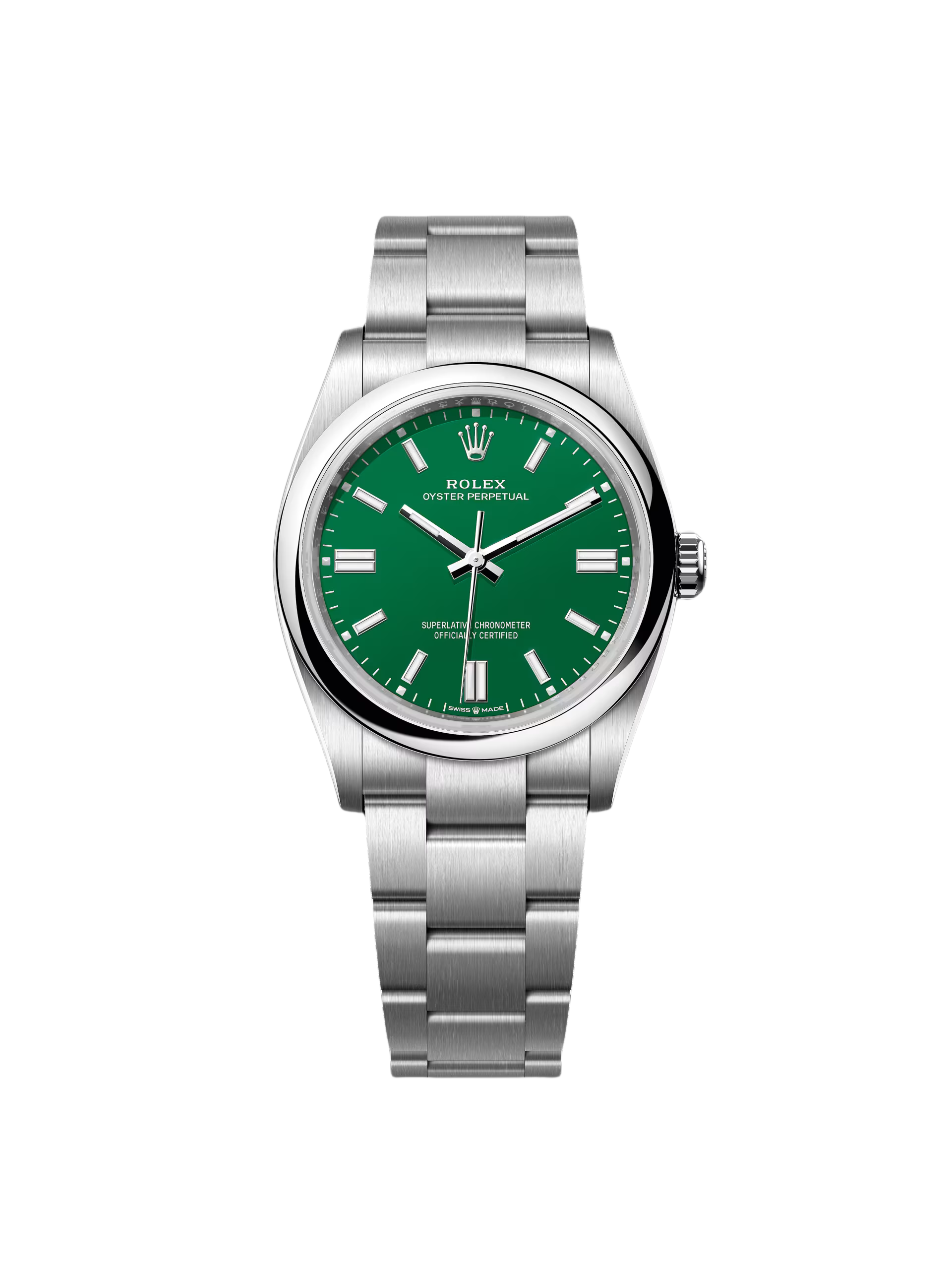 【Super Clone】ROLEX  Oyster Perpetual 36mm 126000-0005 Green Dial Oyster Stainless Steel Bracelet