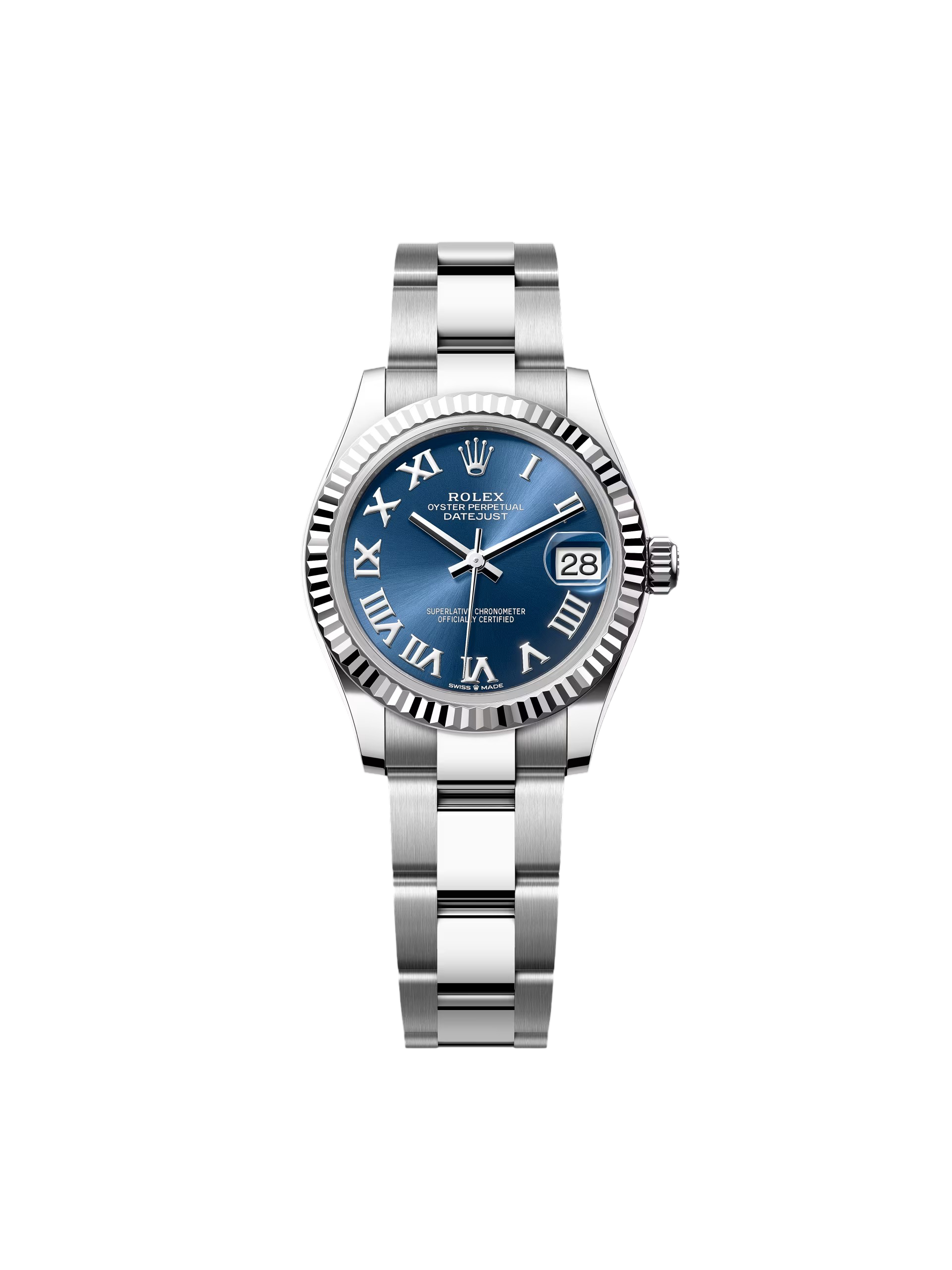 【Super Clone】ROLEX  Datejust m278274-0033/0034 Bright Blue Dial 31mm Fluted Bezel Oyster Bracelet