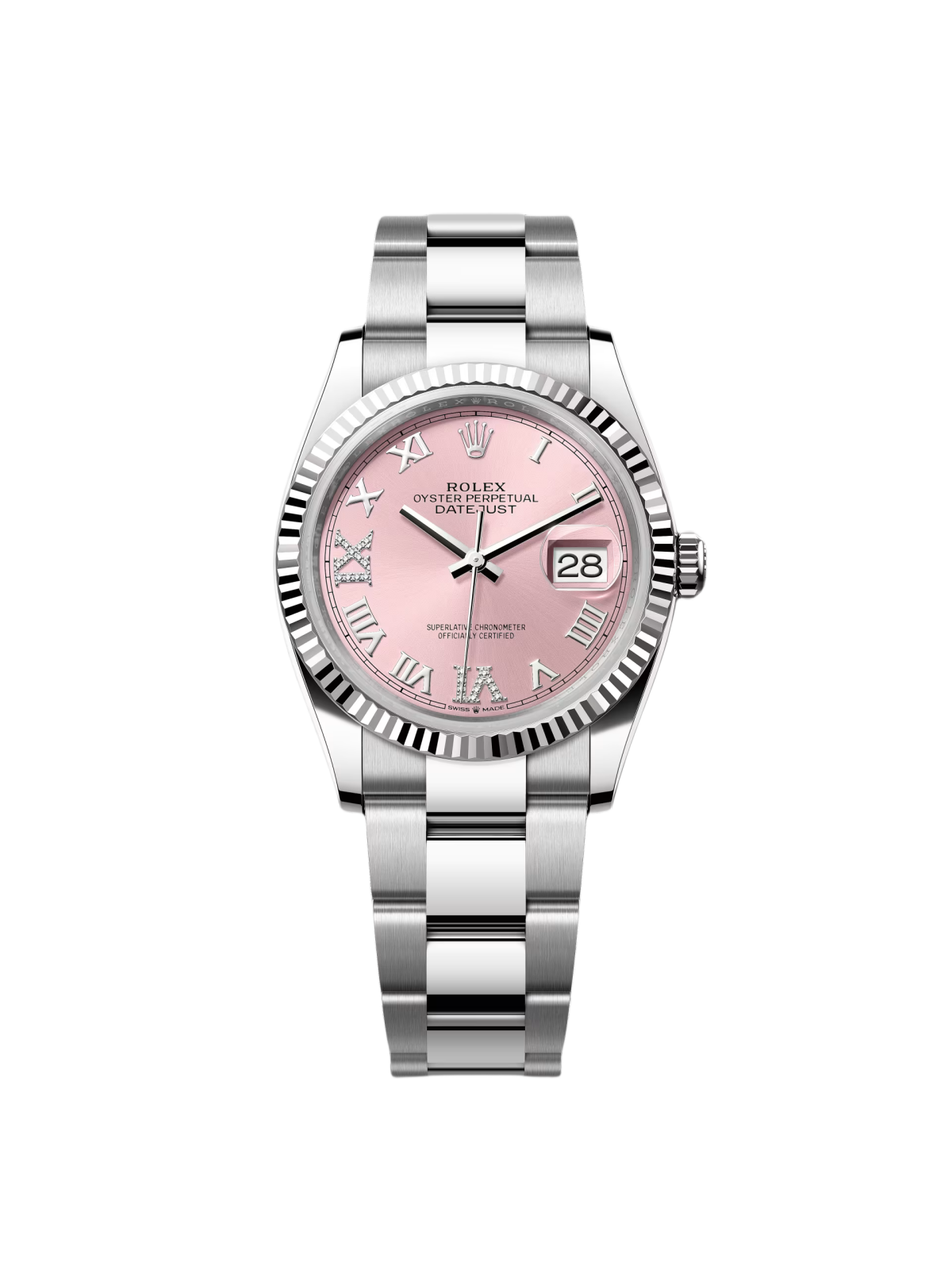 【Super Clone】ROLEX  Datejust 36mm 126234 Pink Roman Dial Oyster Stainless Steel