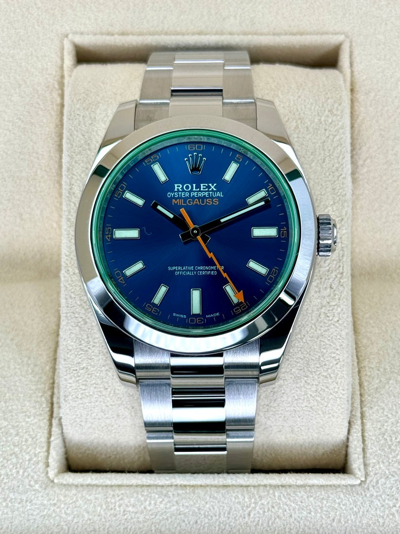 【Super Clone】ROLEX  Milgauss Blue 116400gv 40mm Mens Watch