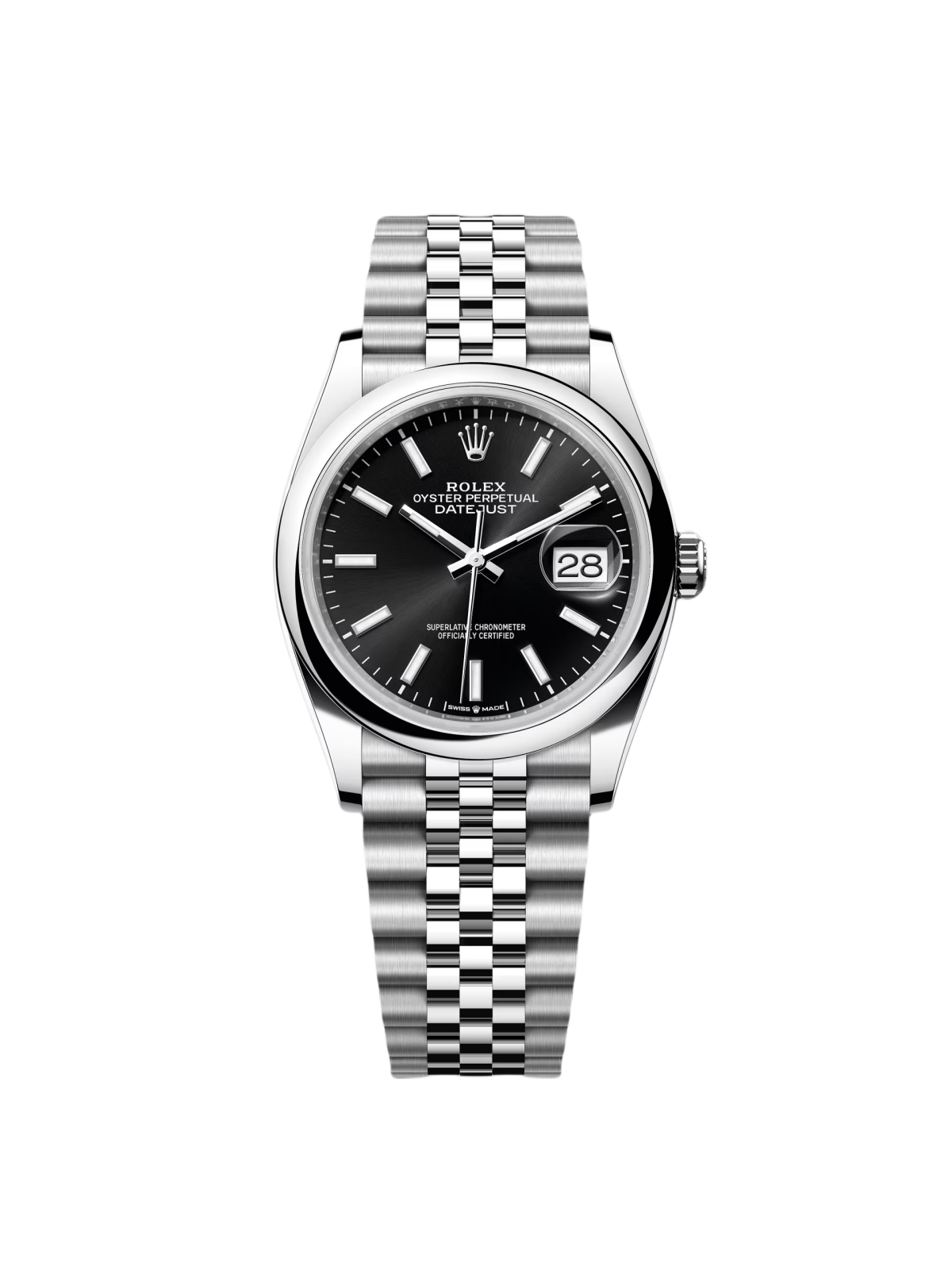 【Super Clone】ROLEX  Datejust 36mm 126200 Stainless Steel Black Dial Jubilee Watch