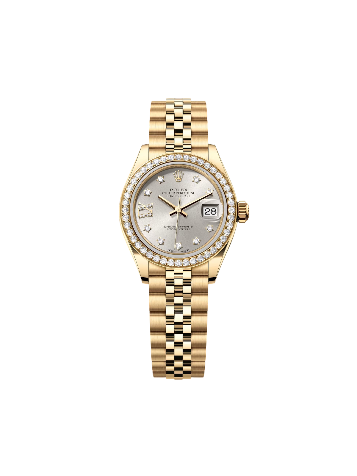【Super Clone】ROLEX Lady-Datejust 28mm 279138RBR Silver Dial President Bracelet Watch