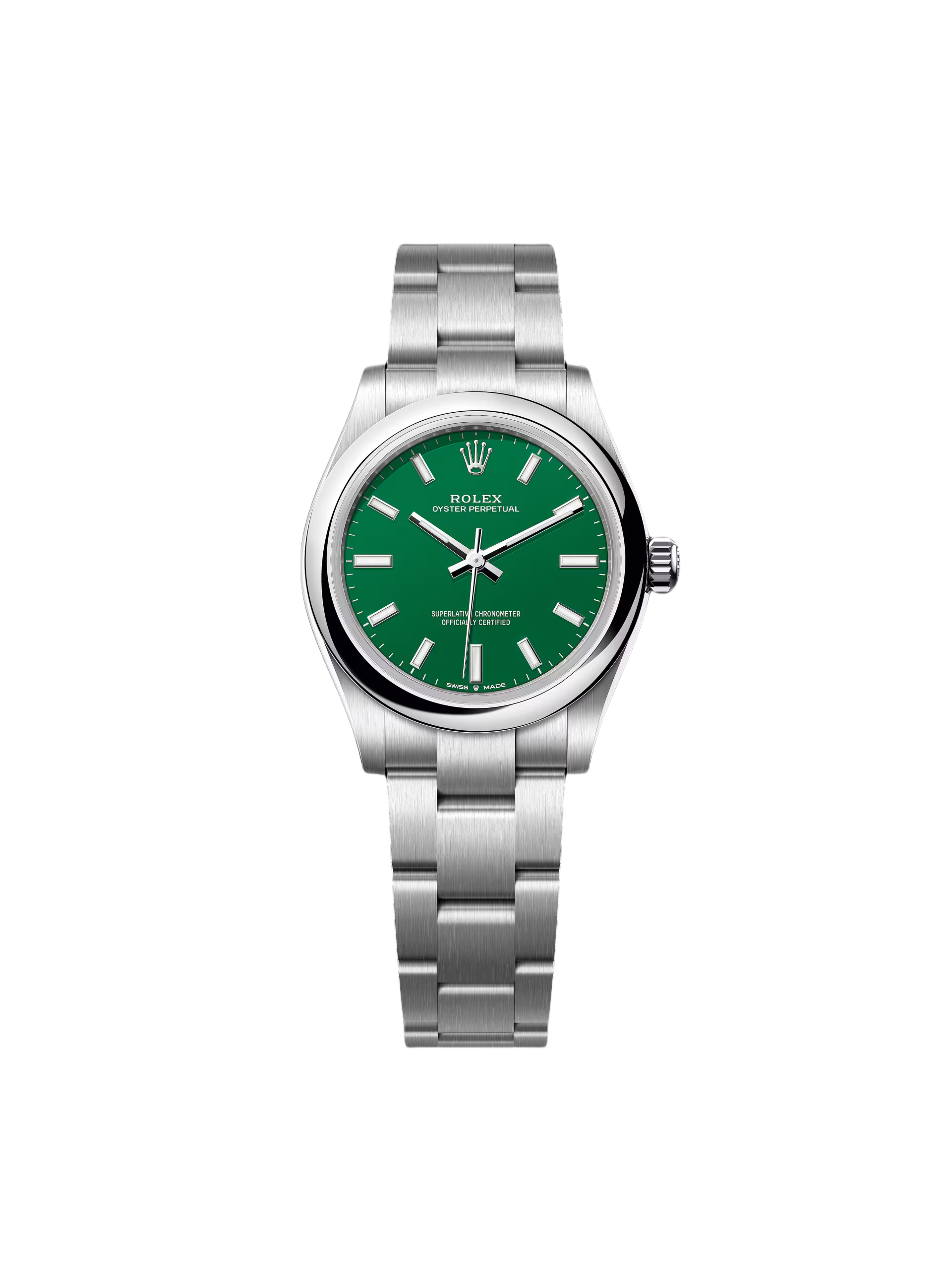 【Super Clone】ROLEX  Oyster Perpetual 31mm 277200-0006 Green Dial Oyster Bracelet Watch