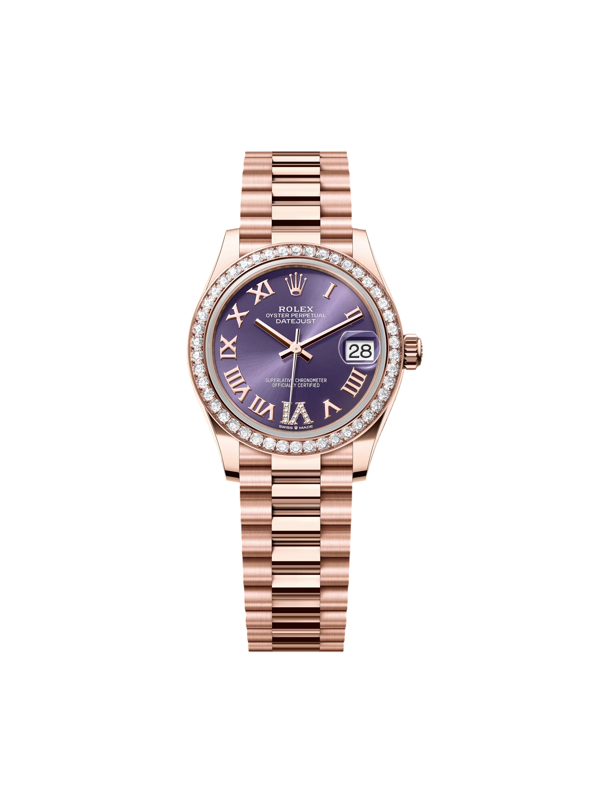 【Super Clone】RLX Datejust m278285RBR-0023 Aubergine Dial 31mm