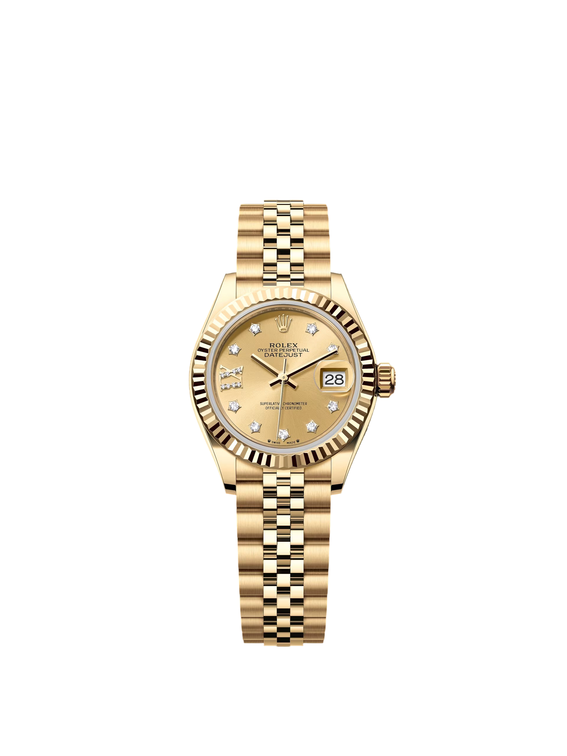【Super Clone】ROLEX Lady-Datejust 28mm 279178  Champagne Diamond Dial