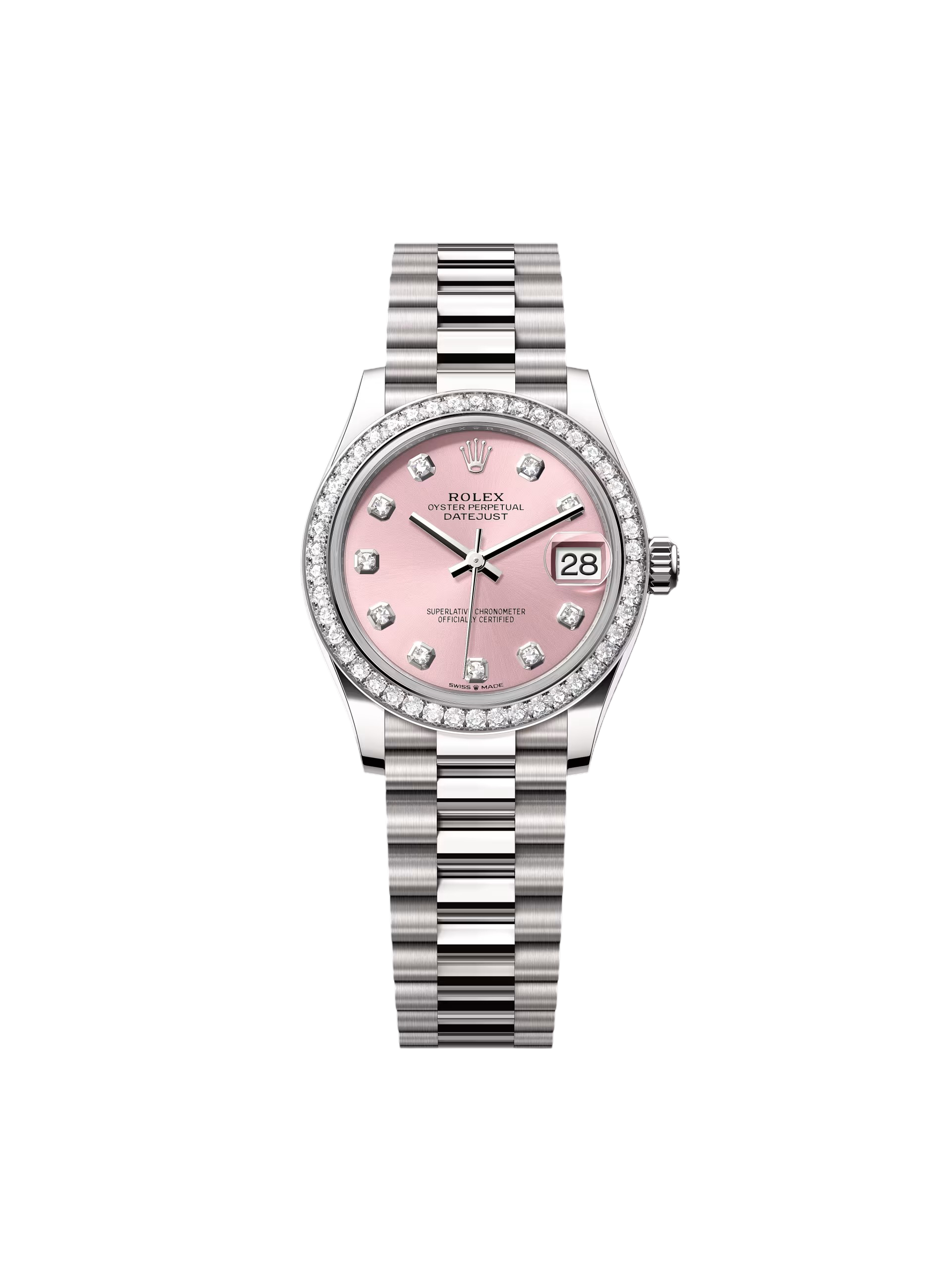【Super Clone】RLX Datejust m278289RBR-0022 Pink Dial White Gold President Watch