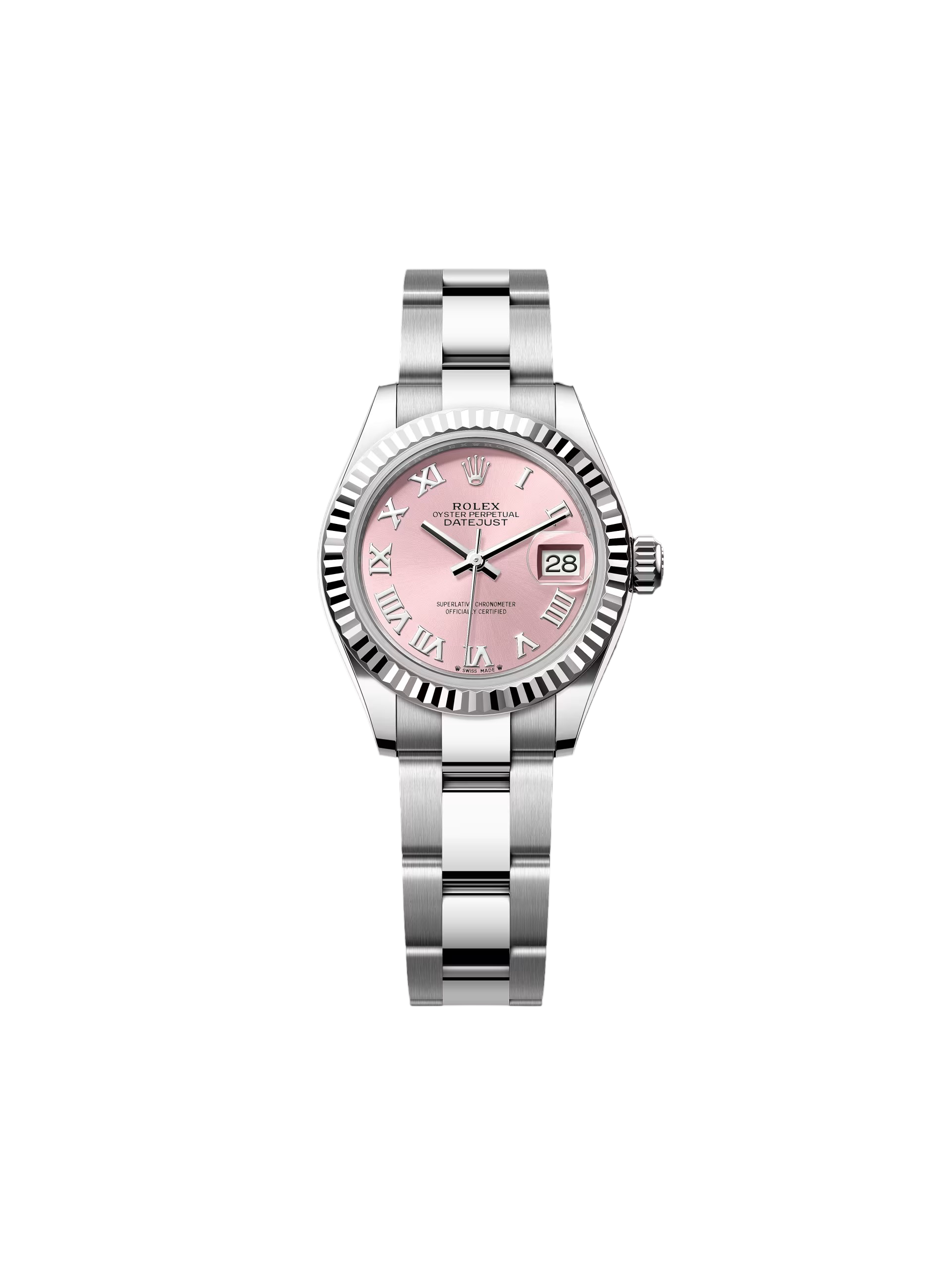 【Super Clone】ROLEX Lady-Datejust 28mm 279174 Pink Roman Dial Oyster Bracelet