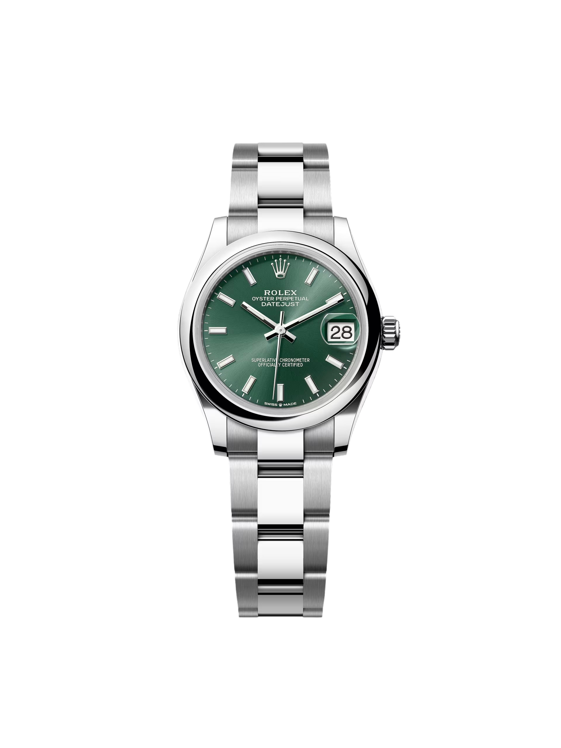【Super Clone】ROLEX Datejust m278240-0011/0012 31mm Green Stick Domed Bezel Oyster Oystersteel