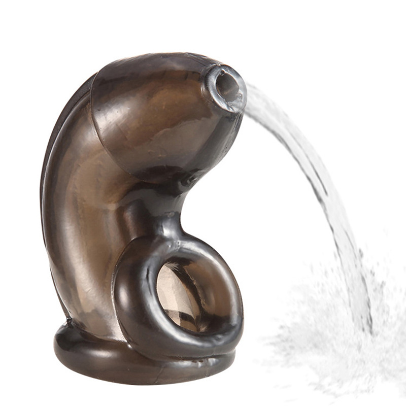 Bondage set, alternative erotic soft-plastic JJ sleeve, chastity lock, delayed-action sleeve