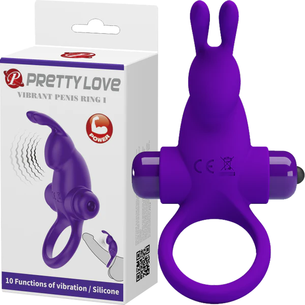 Pretty Love Vibrating Cock Ring Purple Rabbit Vibe